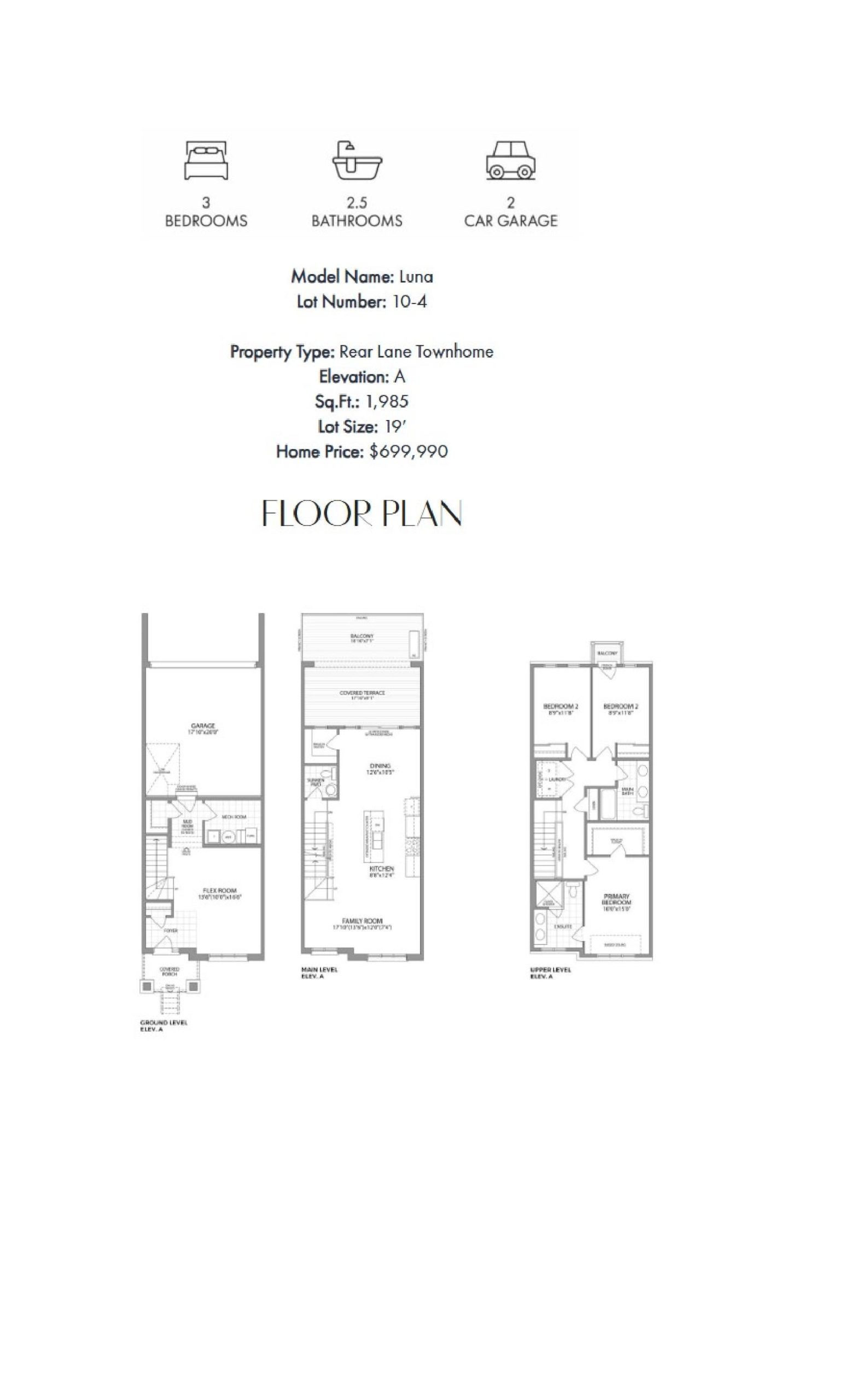 Luna A floor plan