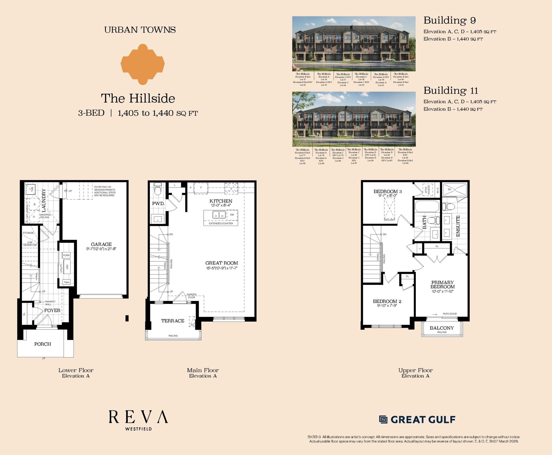 The Hillside floor plan