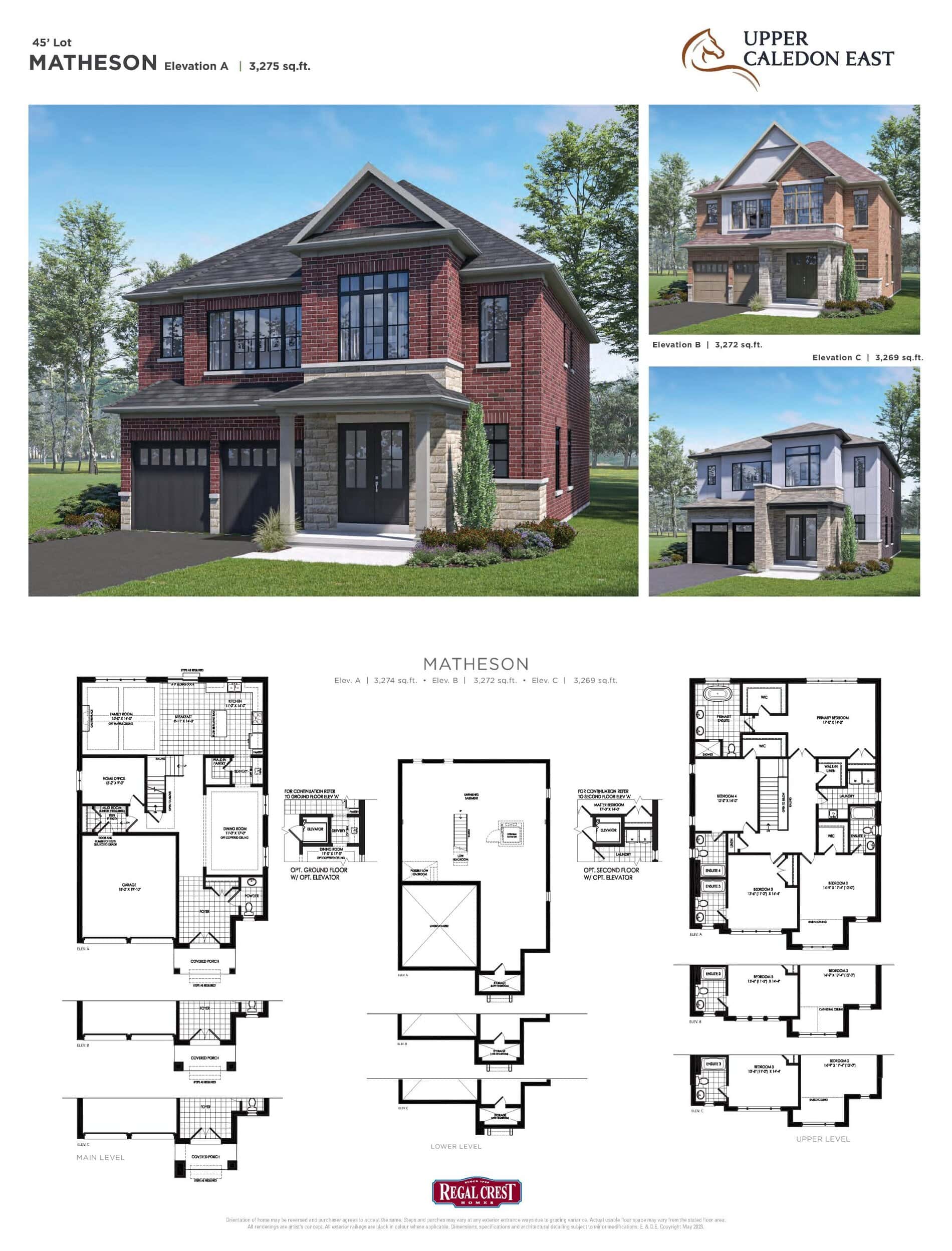 Matheson - Elev. A floor plan