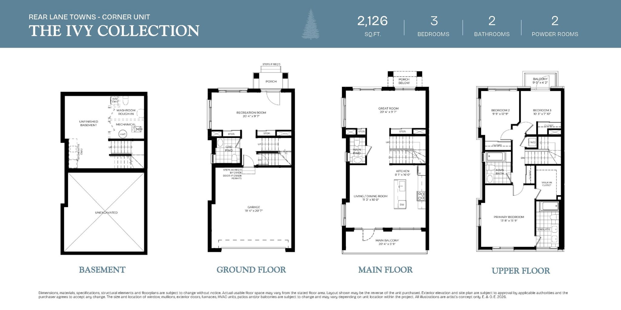 Corner Unit - Ivy Collection floor plan
