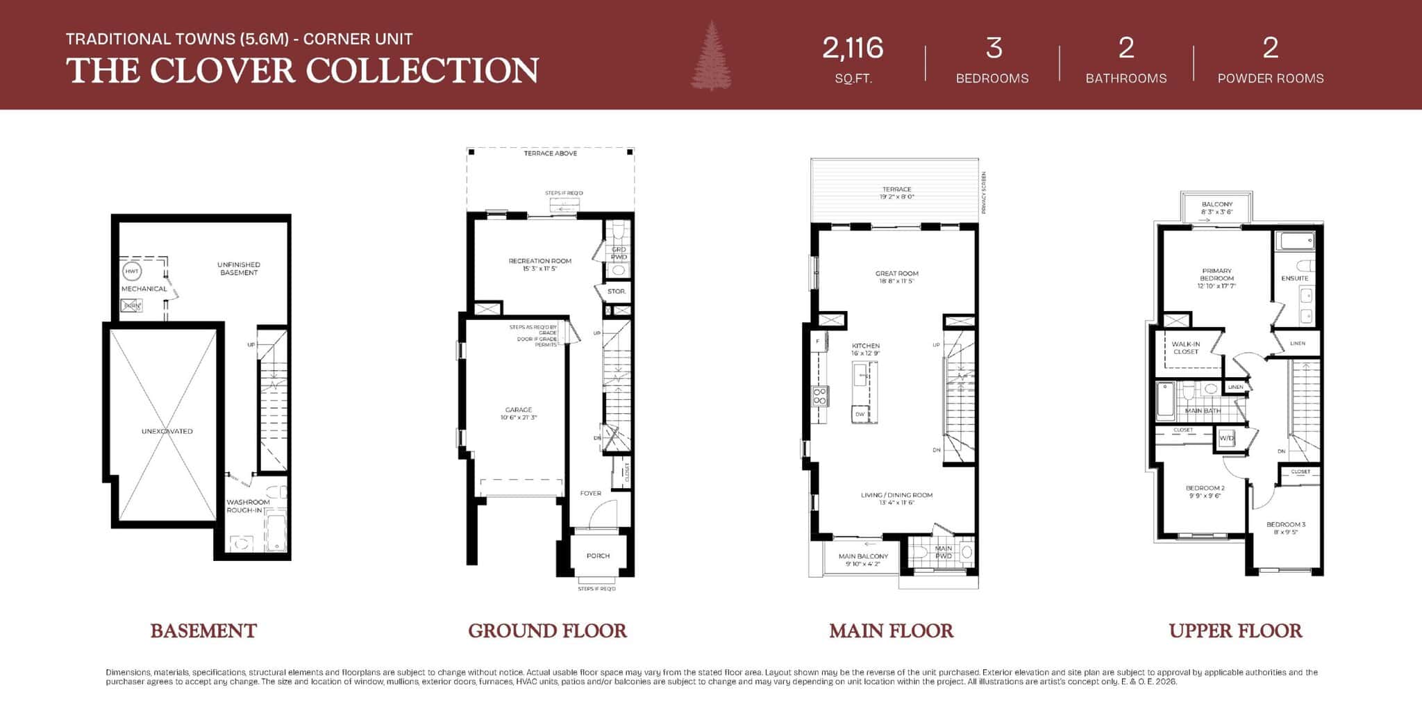 Corner Unit - Clover Collection floor plan