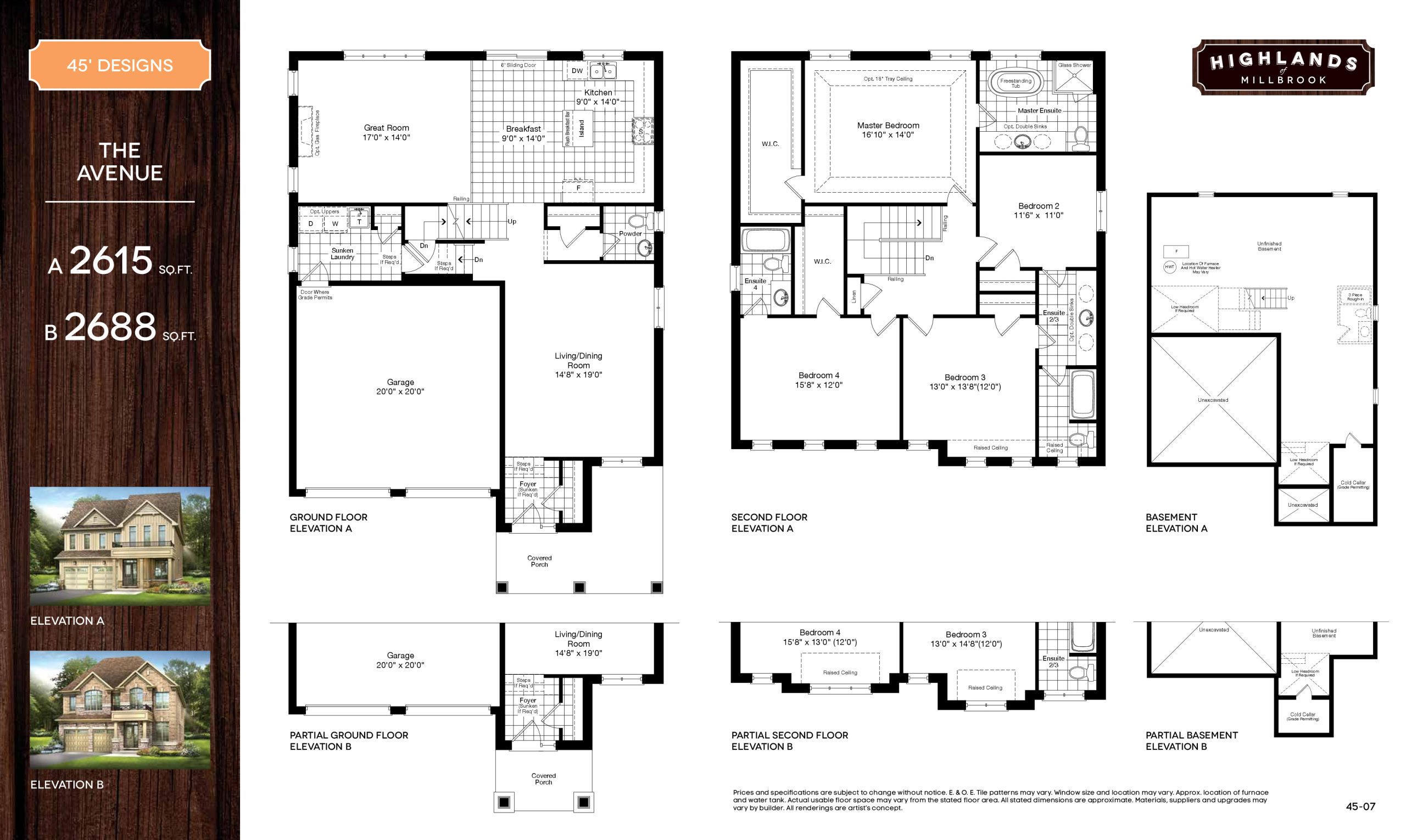 Fairfields at Highlands of Millbrook beds baths Studio floor plan