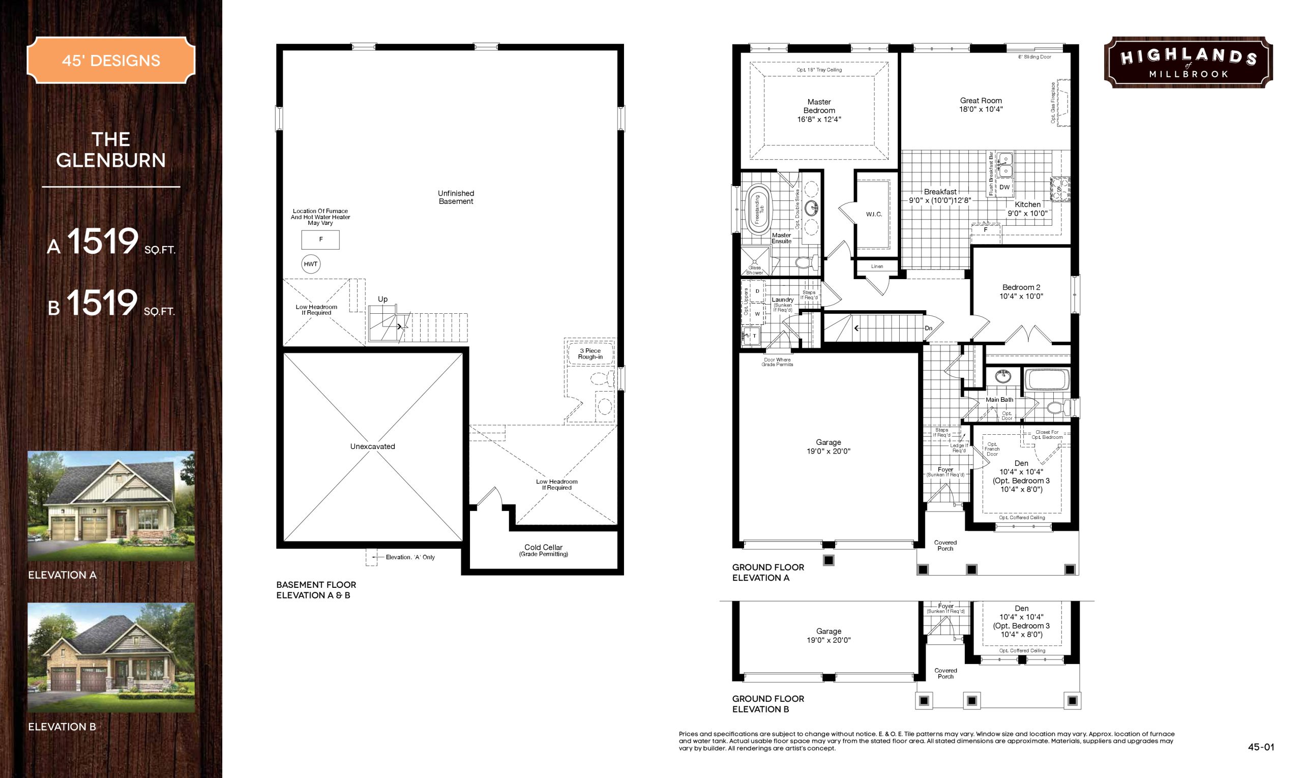 Fairfields at Highlands of Millbrook beds baths Studio floor plan