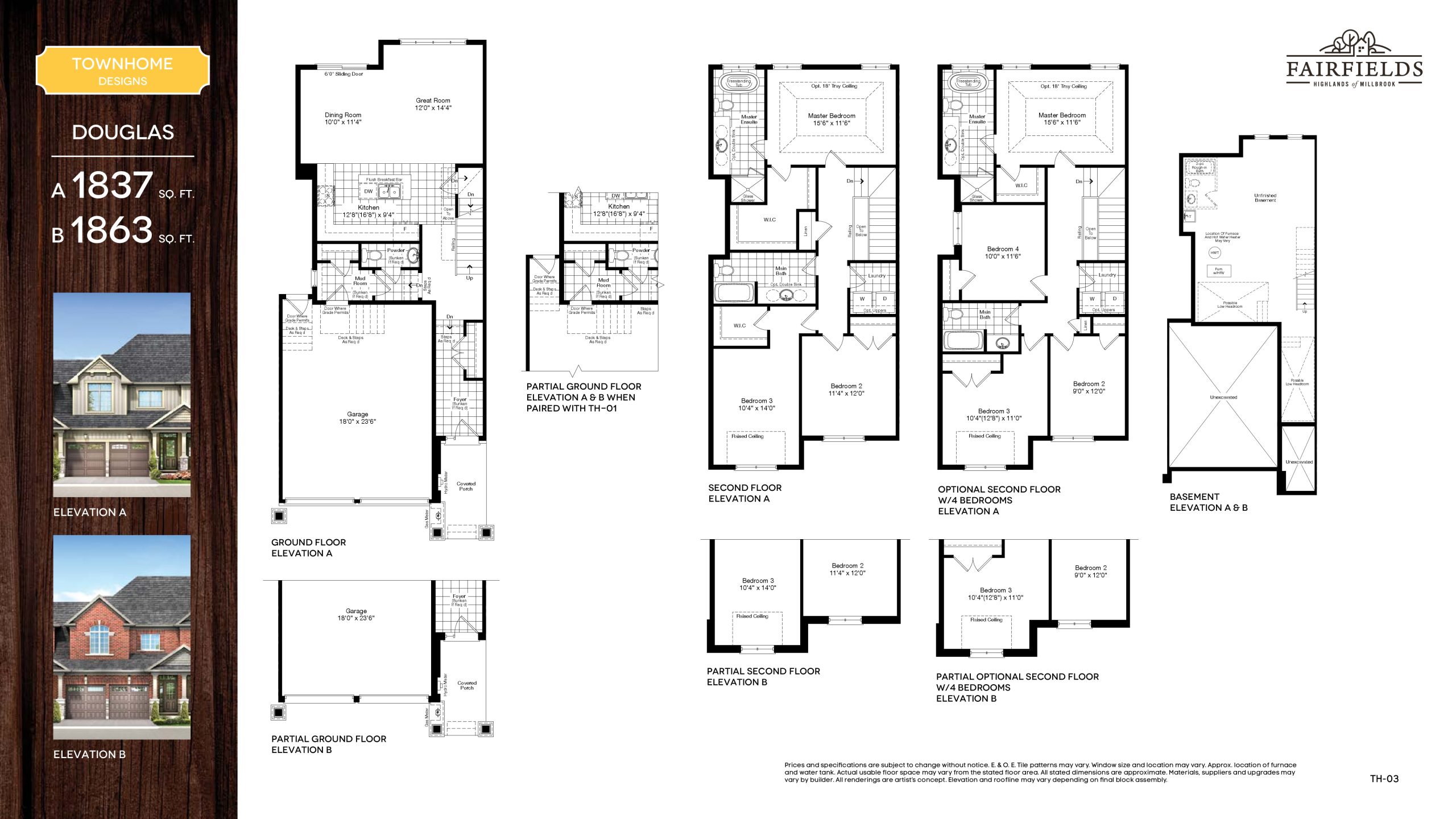 Fairfields at Highlands of Millbrook beds baths Studio floor plan
