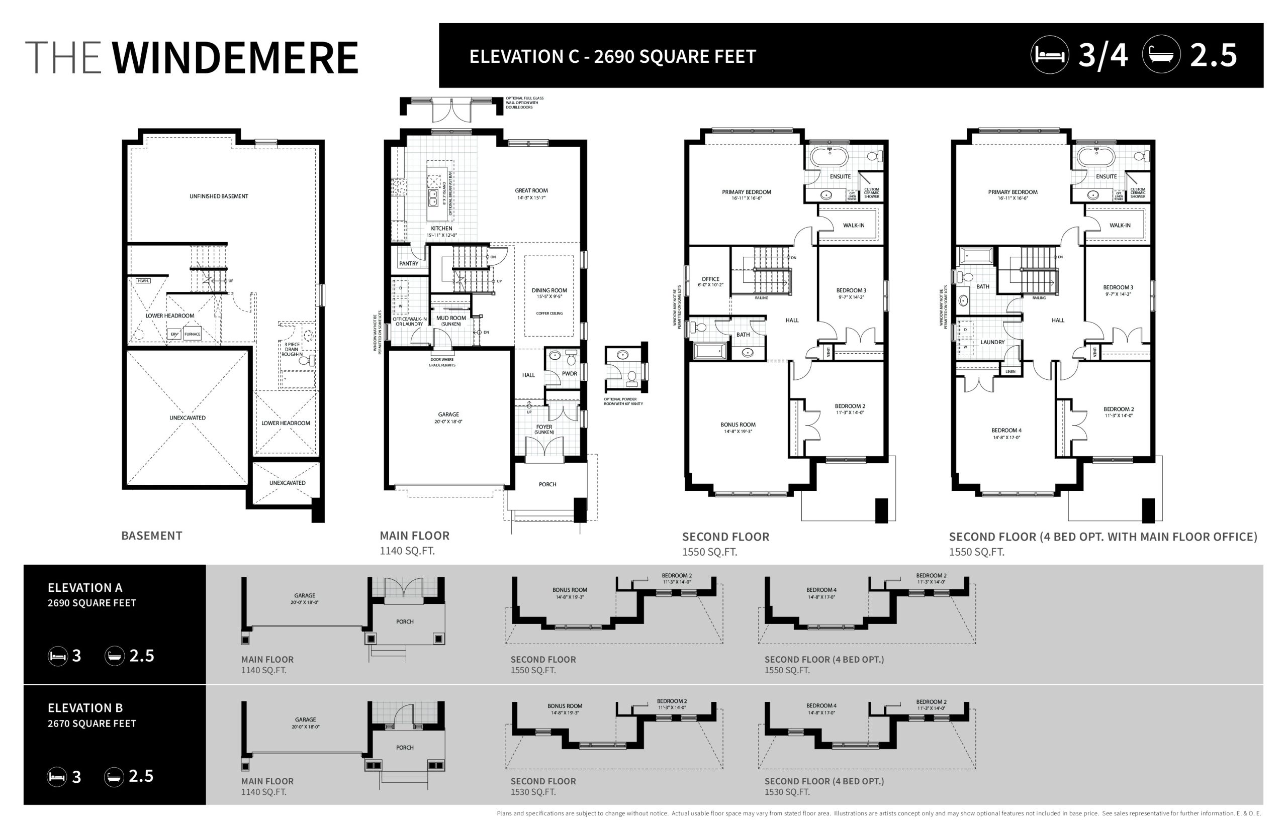 The Windemere floor plan