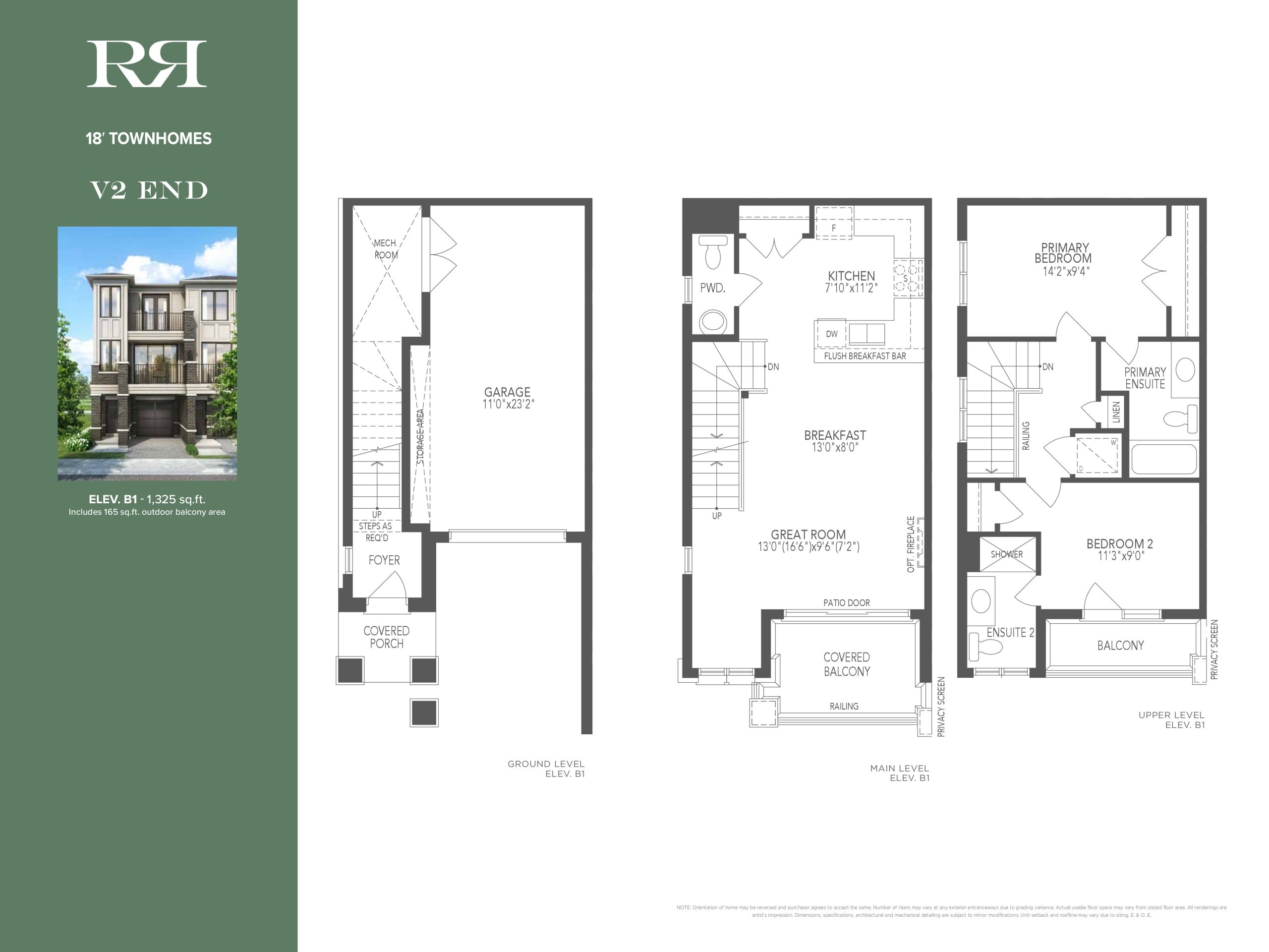 V2 End floor plan