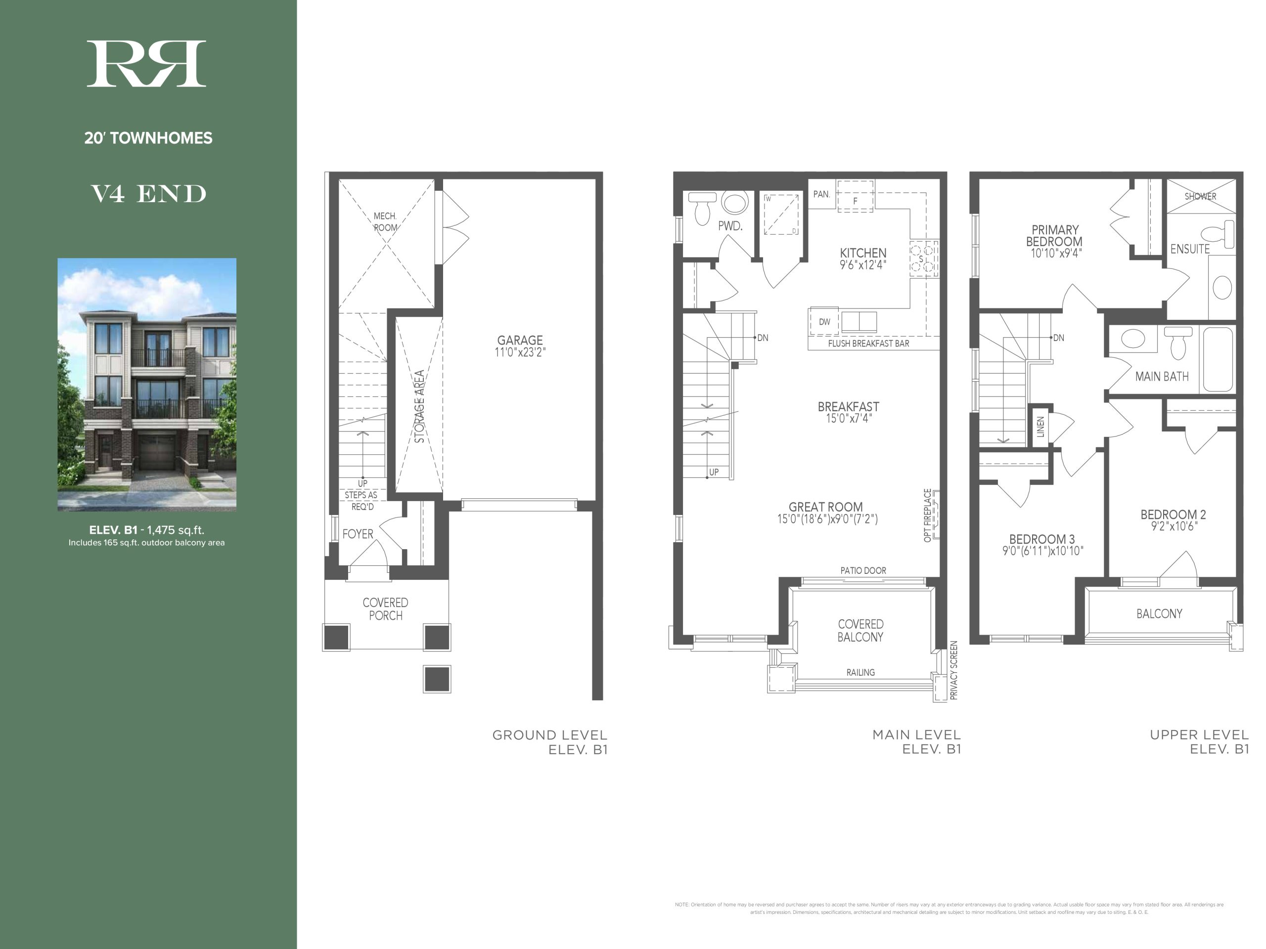 V4 End floor plan