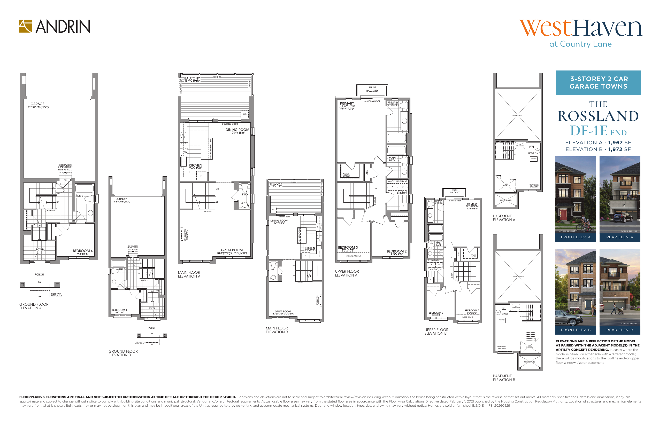 The Rossland End floor plan