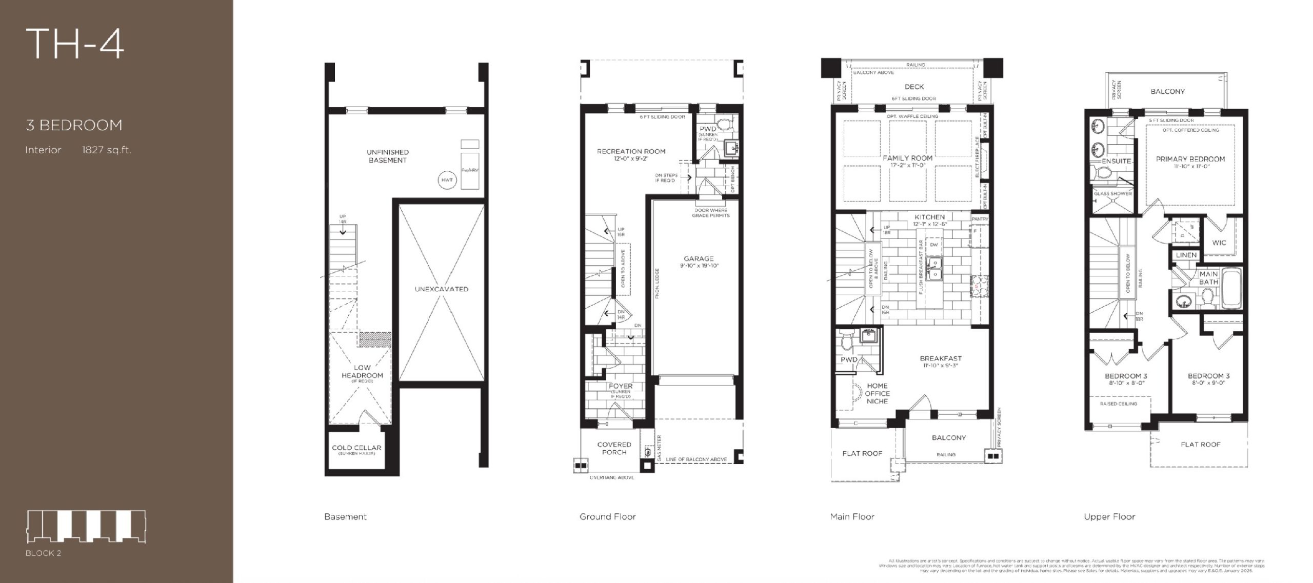 TH-4 Interior floor plan