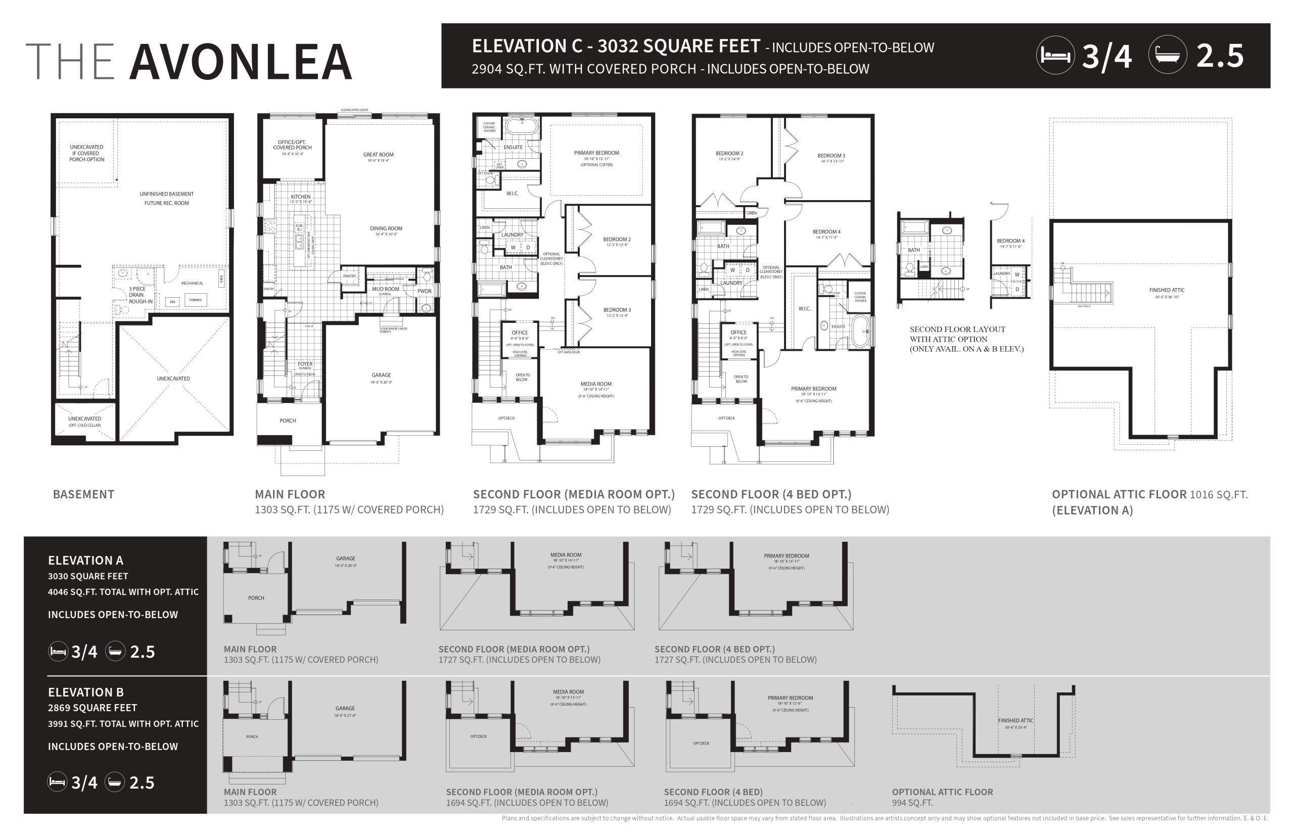 The Avonlea floor plan