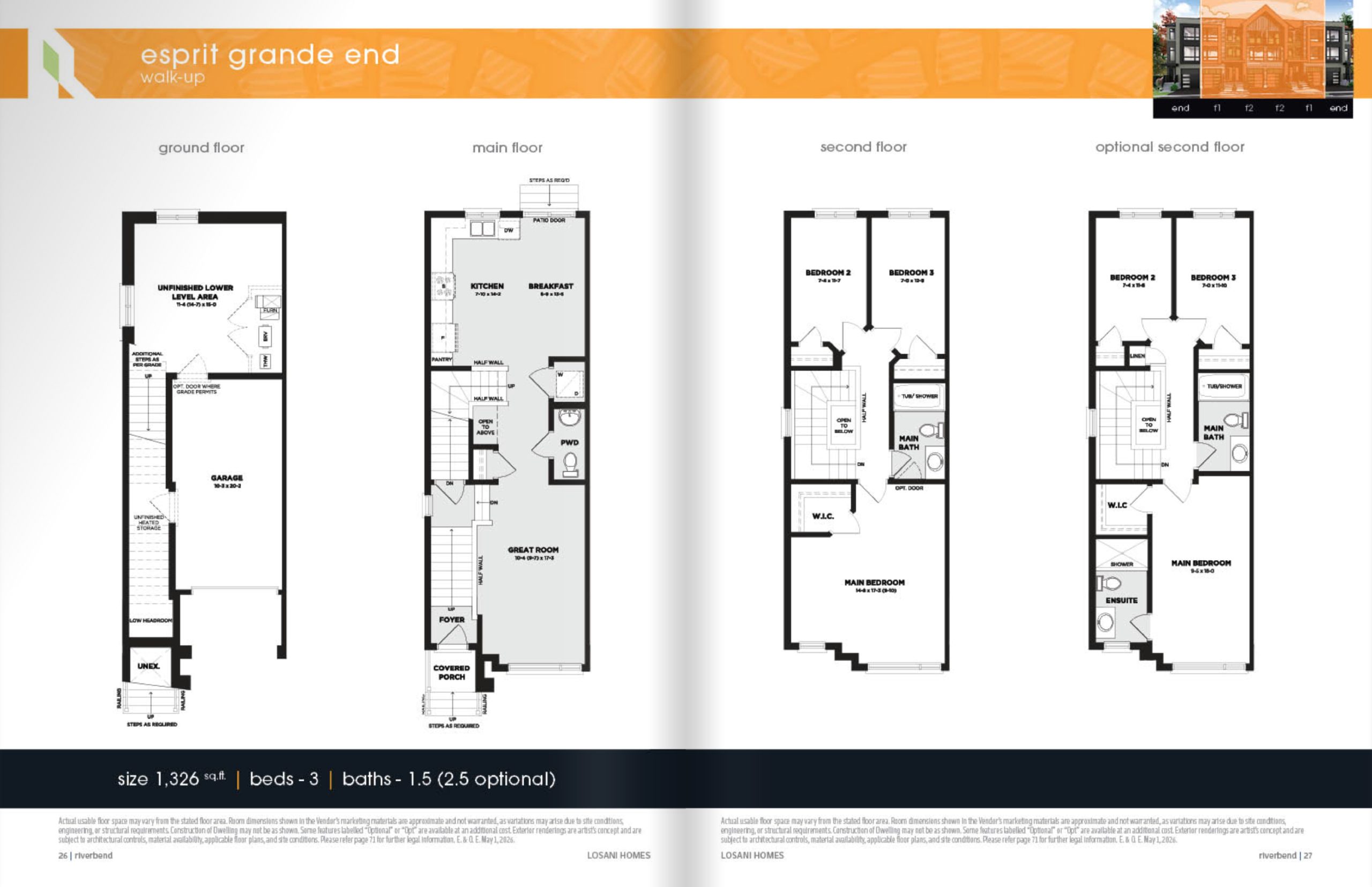Espirit Grande End floor plan