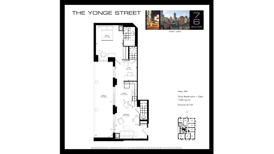 The Yonge Street floor plan