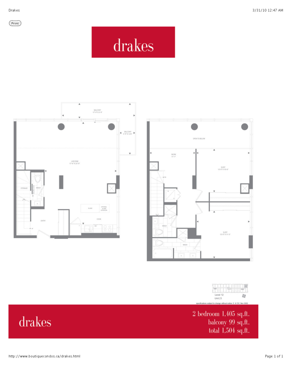 drakes floor plan