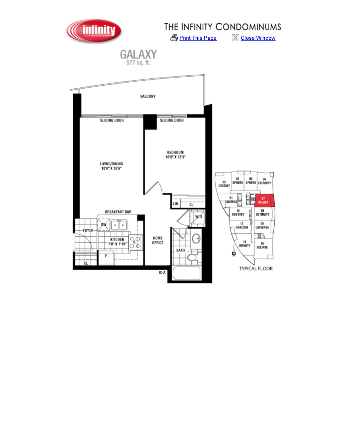 Galaxy floor plan