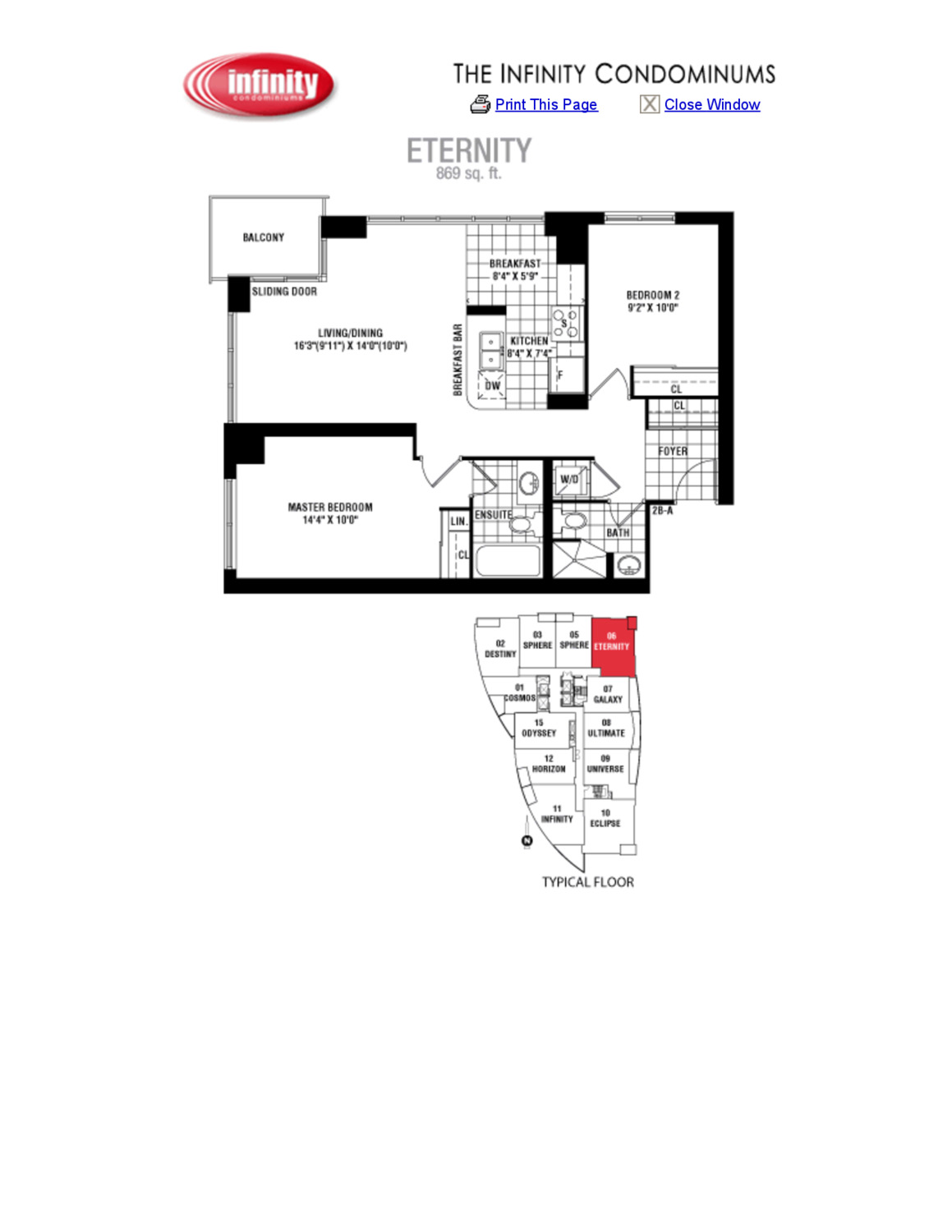 Eternity floor plan