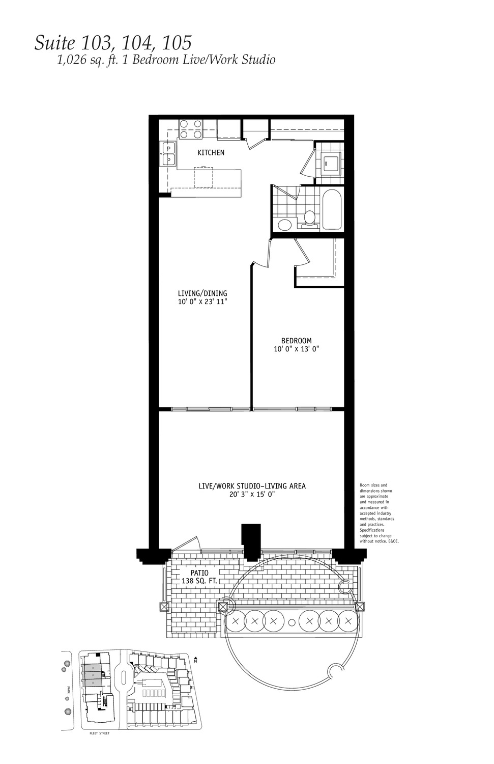 Suite 103/104/105 (Live/Work) floor plan