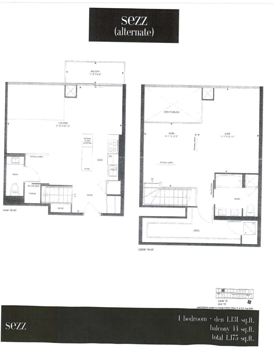 sezz (alternate) floor plan