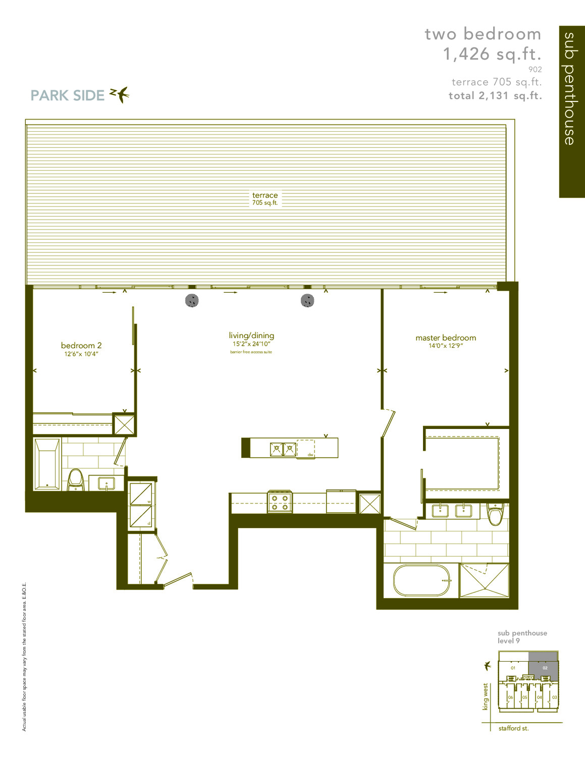 Sub Penthouse 902 floor plan