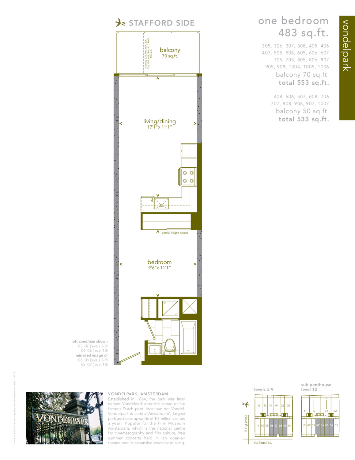 Vondelpark floor plan
