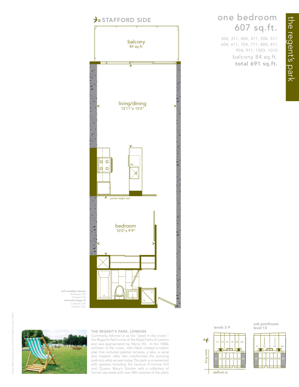 The Regent's Park floor plan
