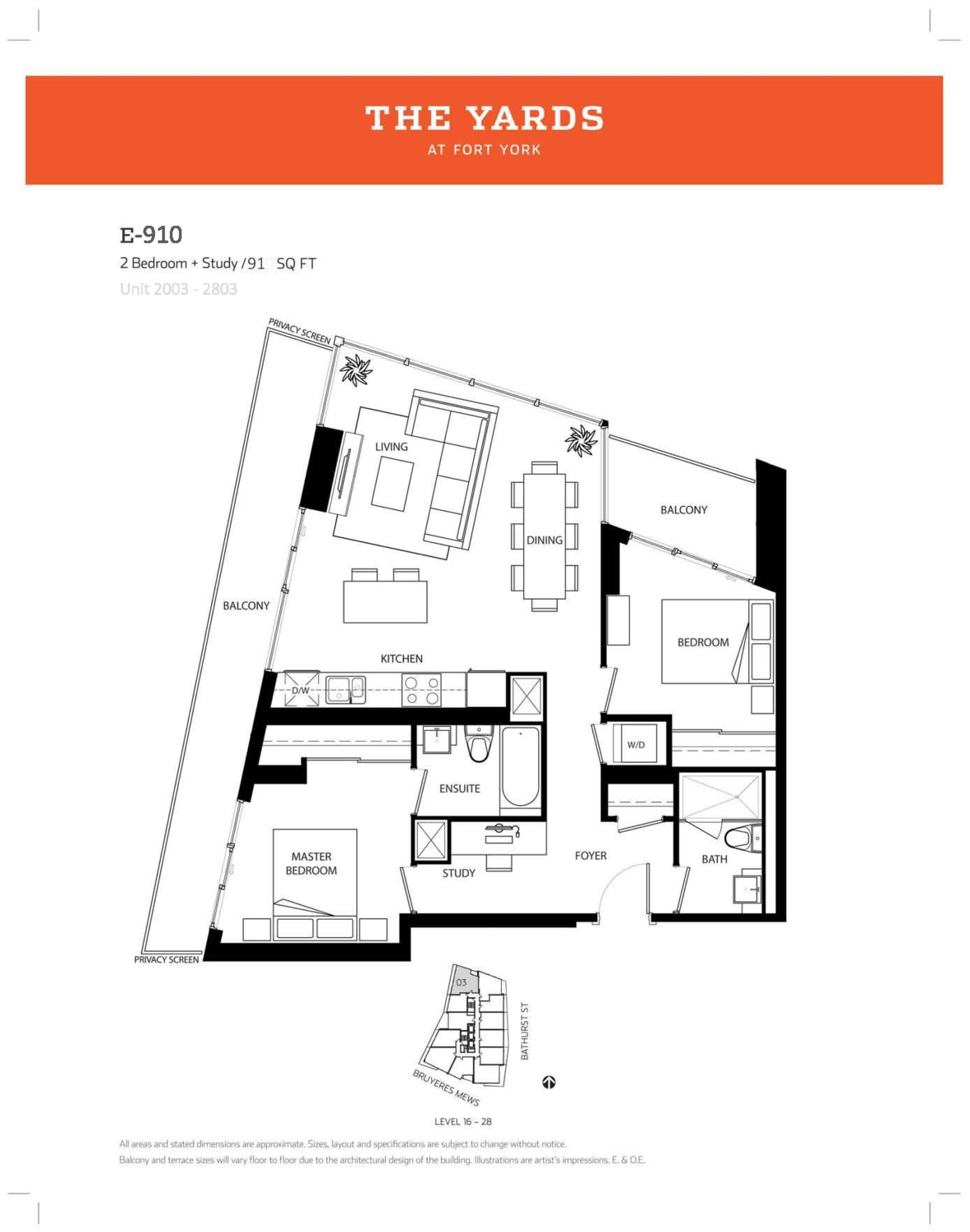 E-910 floor plan