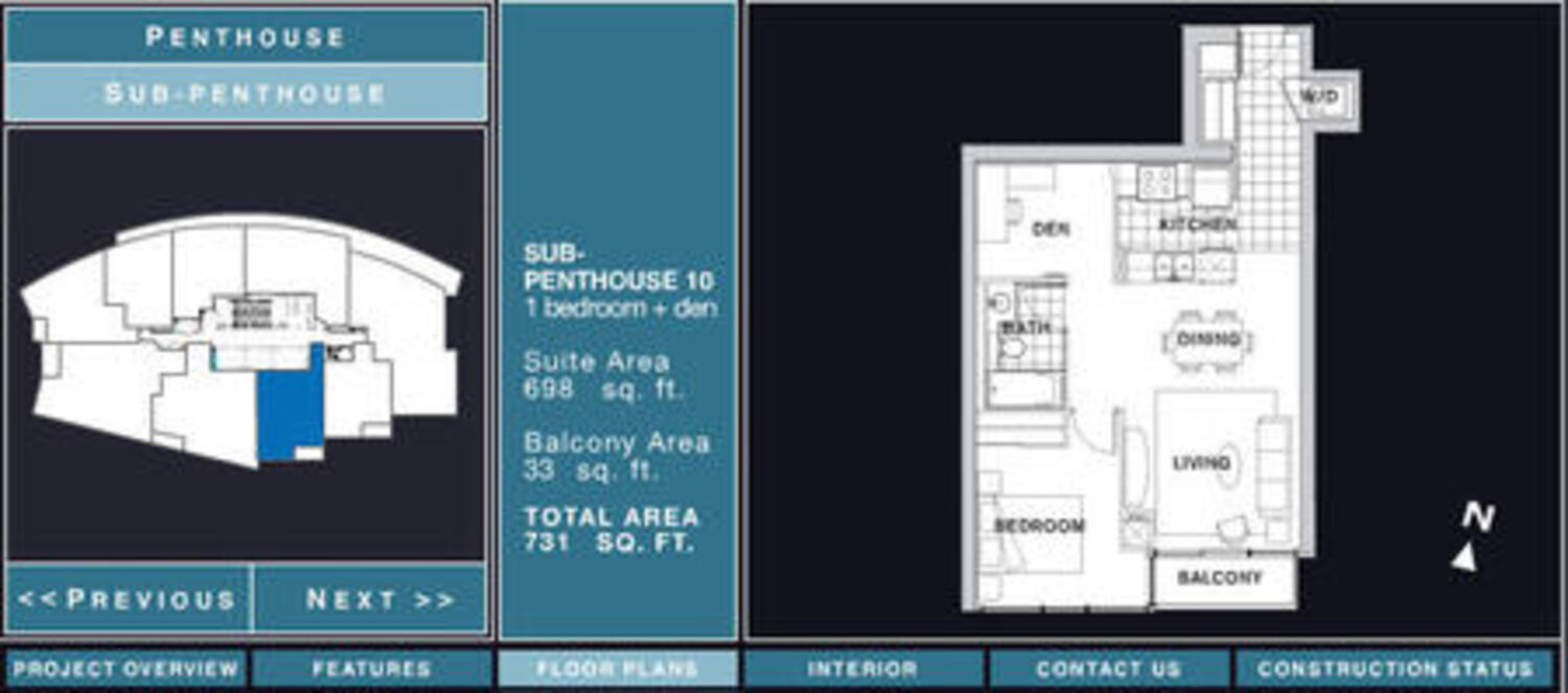 Sub-Penthouse 10 floor plan