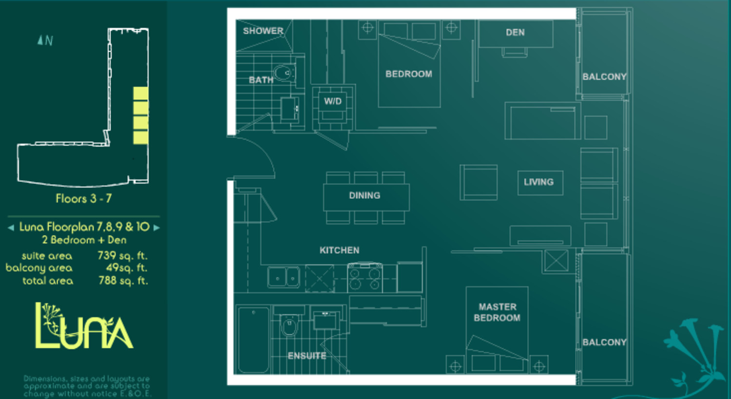 Luna Floorplan 07, 8, 9 & 10 floor plan