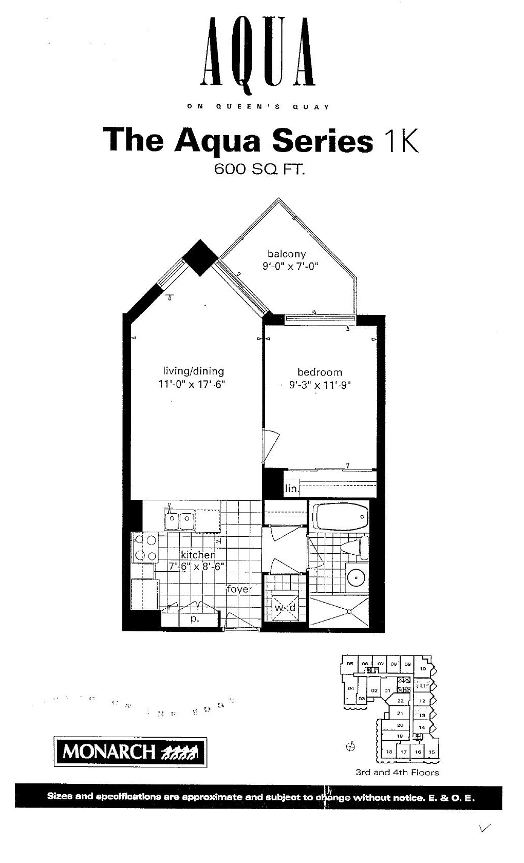 The Aqua Series 1K floor plan
