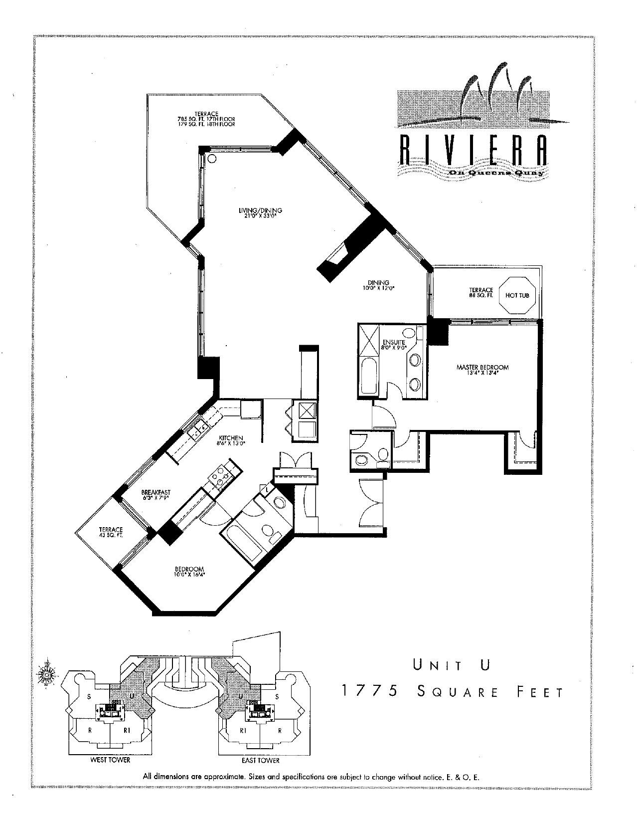 Unit U floor plan