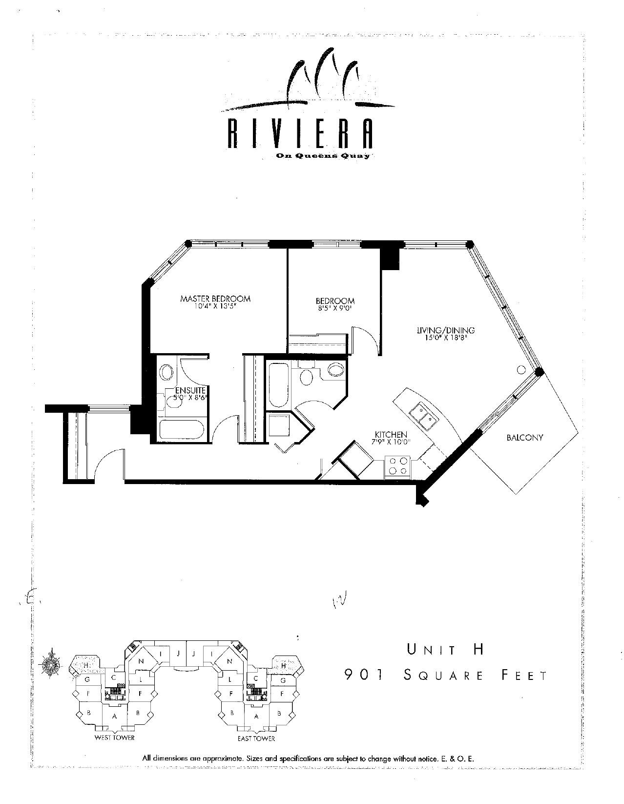 Unit H floor plan