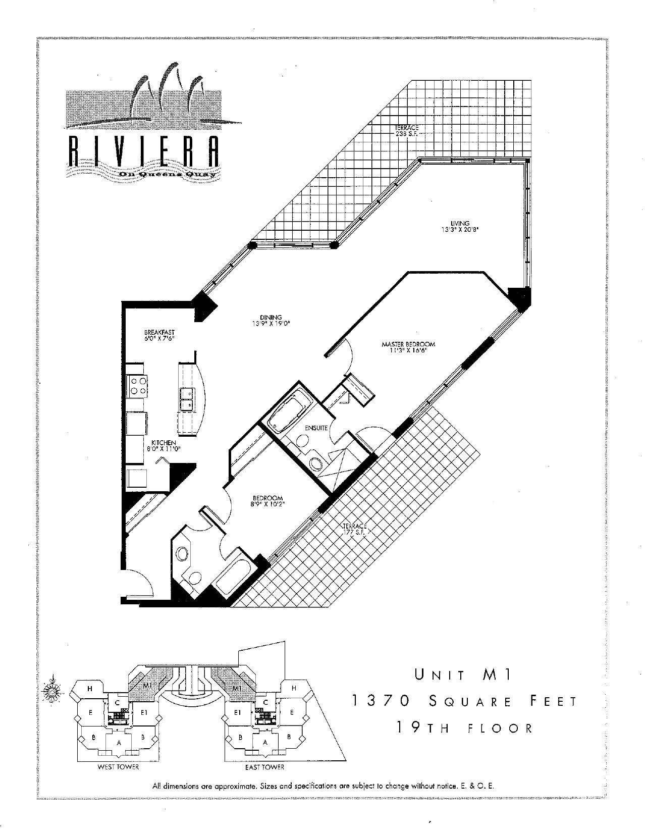 Unit M1 floor plan