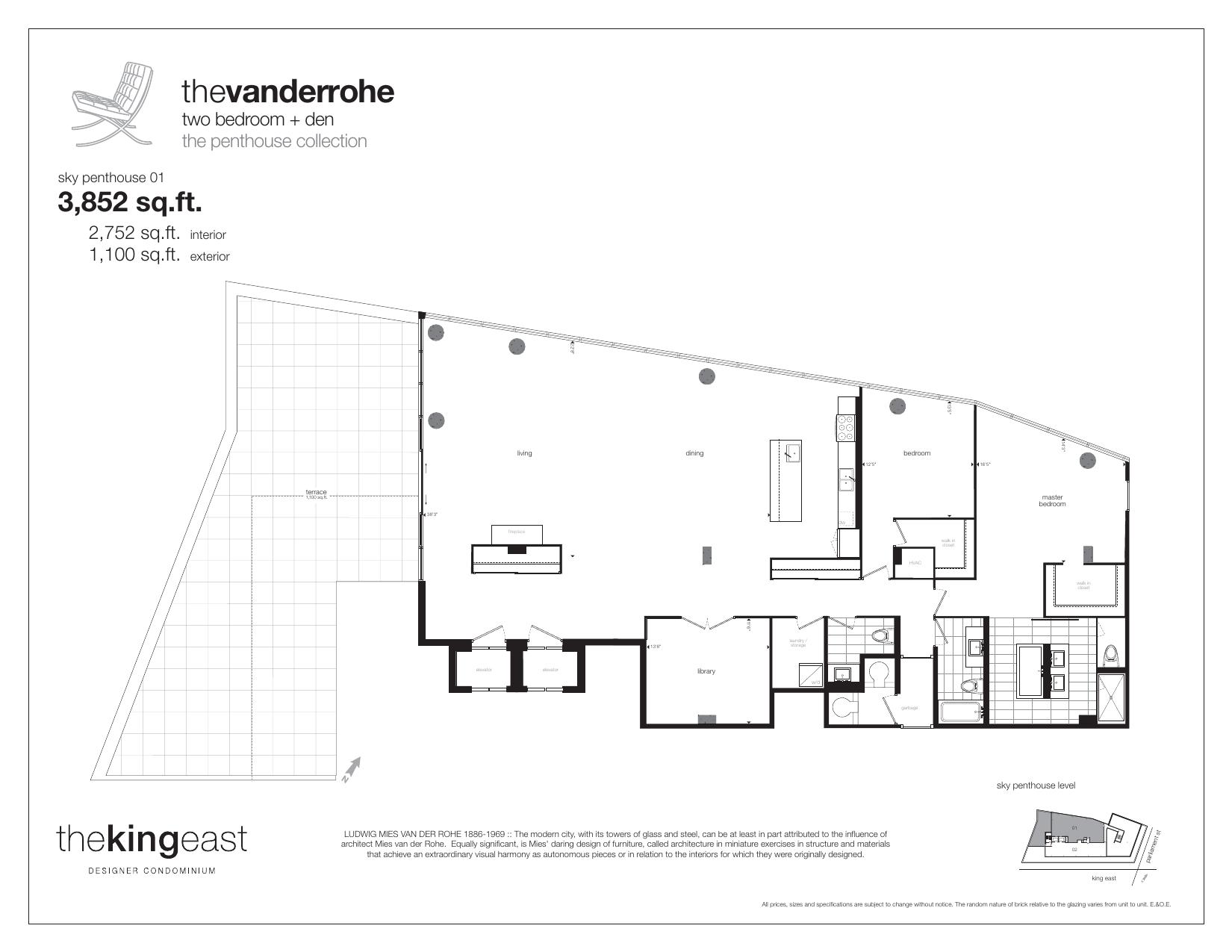 Sky Penthouse 1 (The Van der Rohe) floor plan