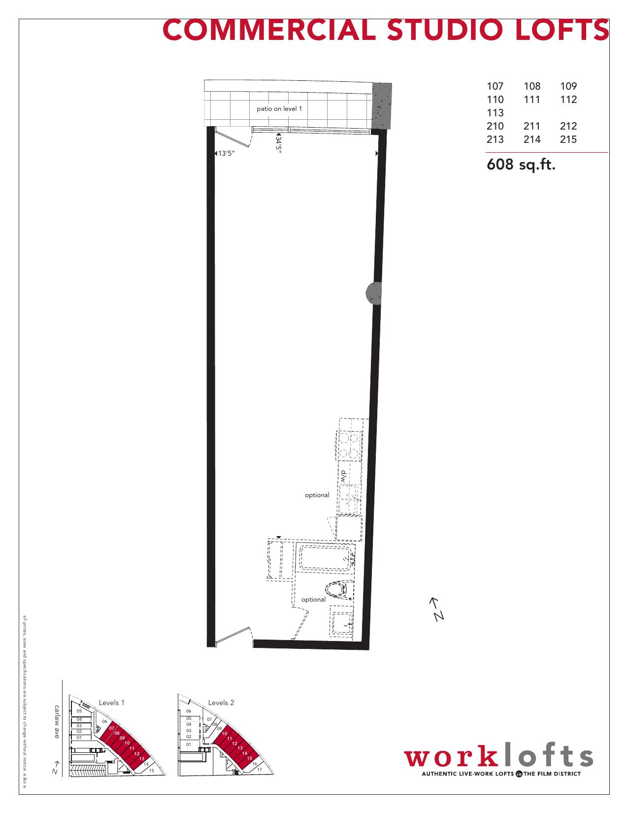 Commercial Studio A floor plan