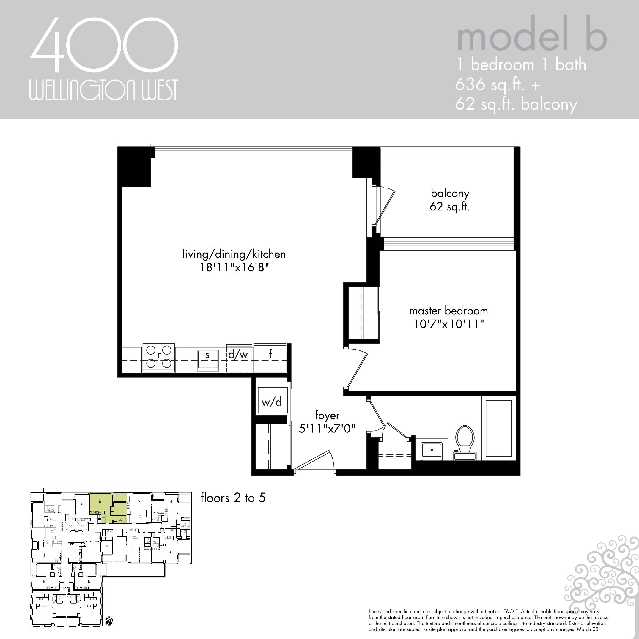Model B floor plan