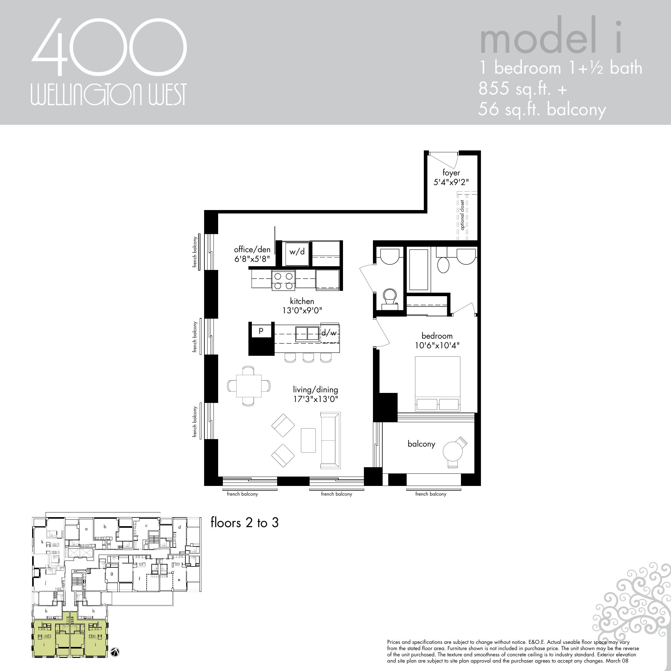Model I floor plan