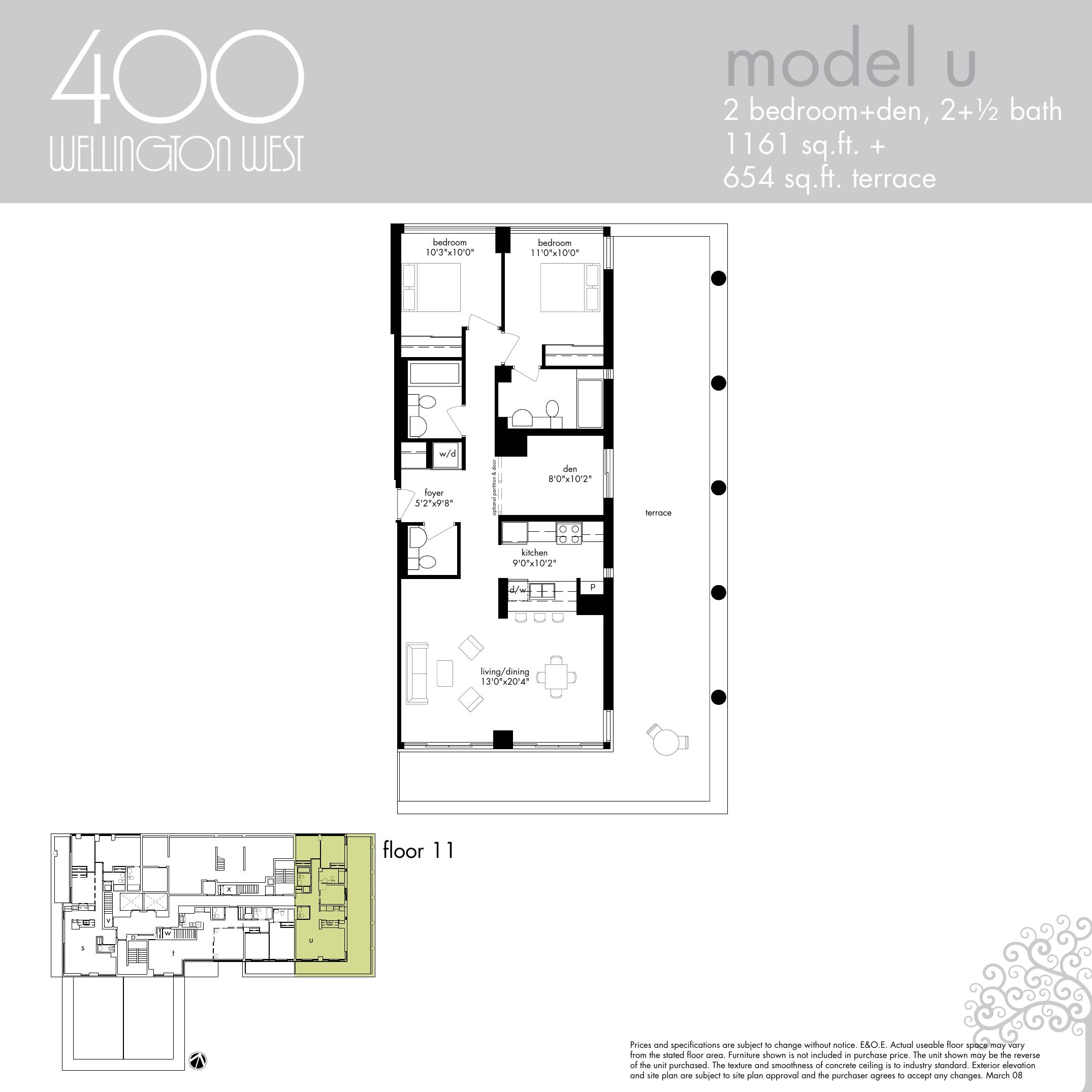 Model U floor plan