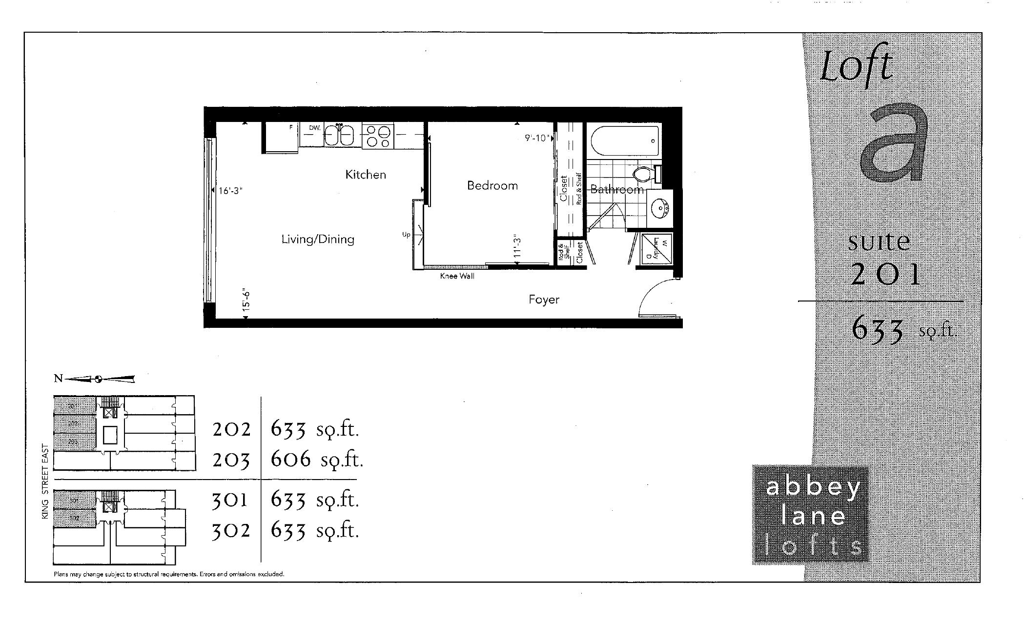 Loft A - Suite 302 floor plan