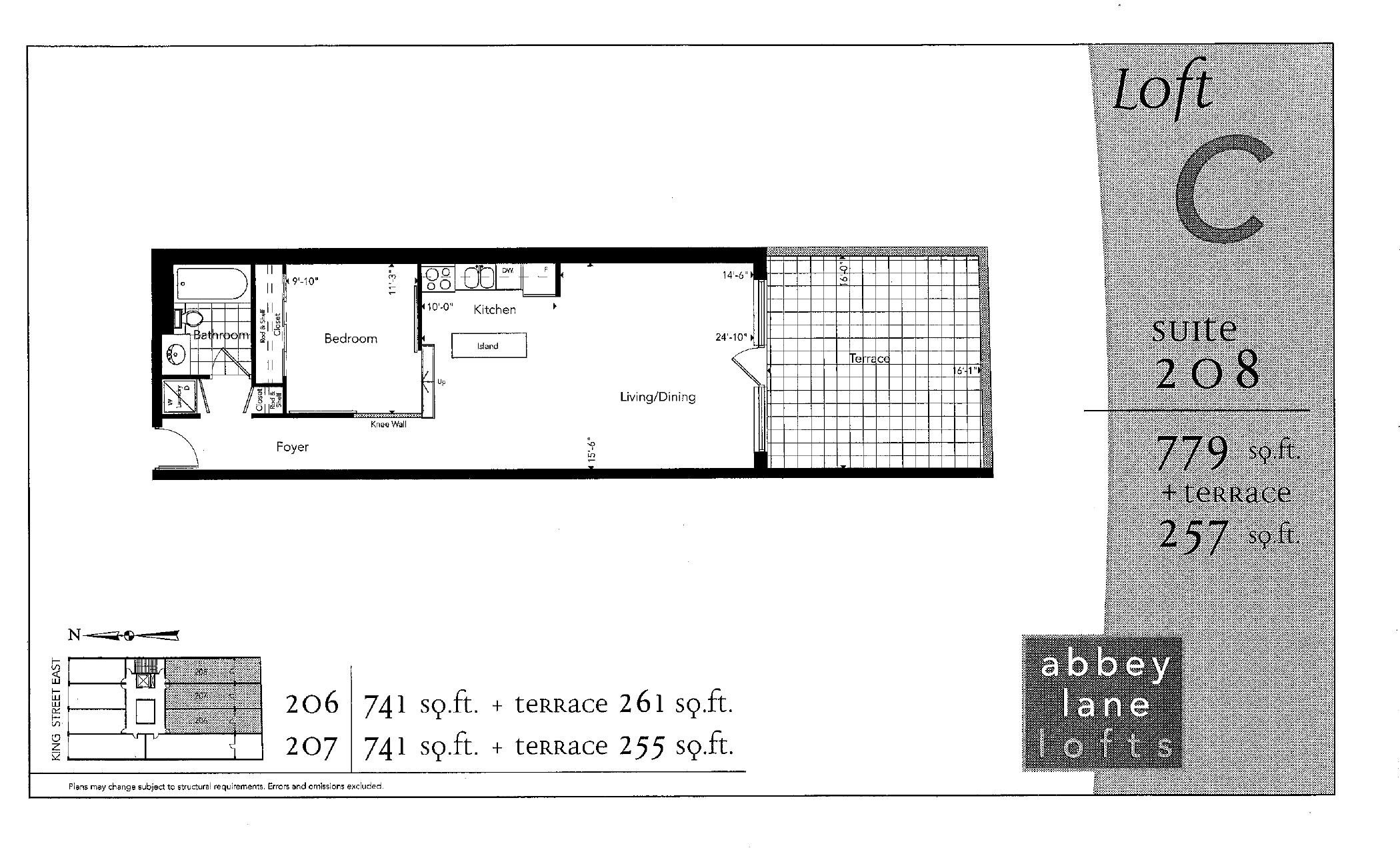 Loft C - Suite 208 floor plan