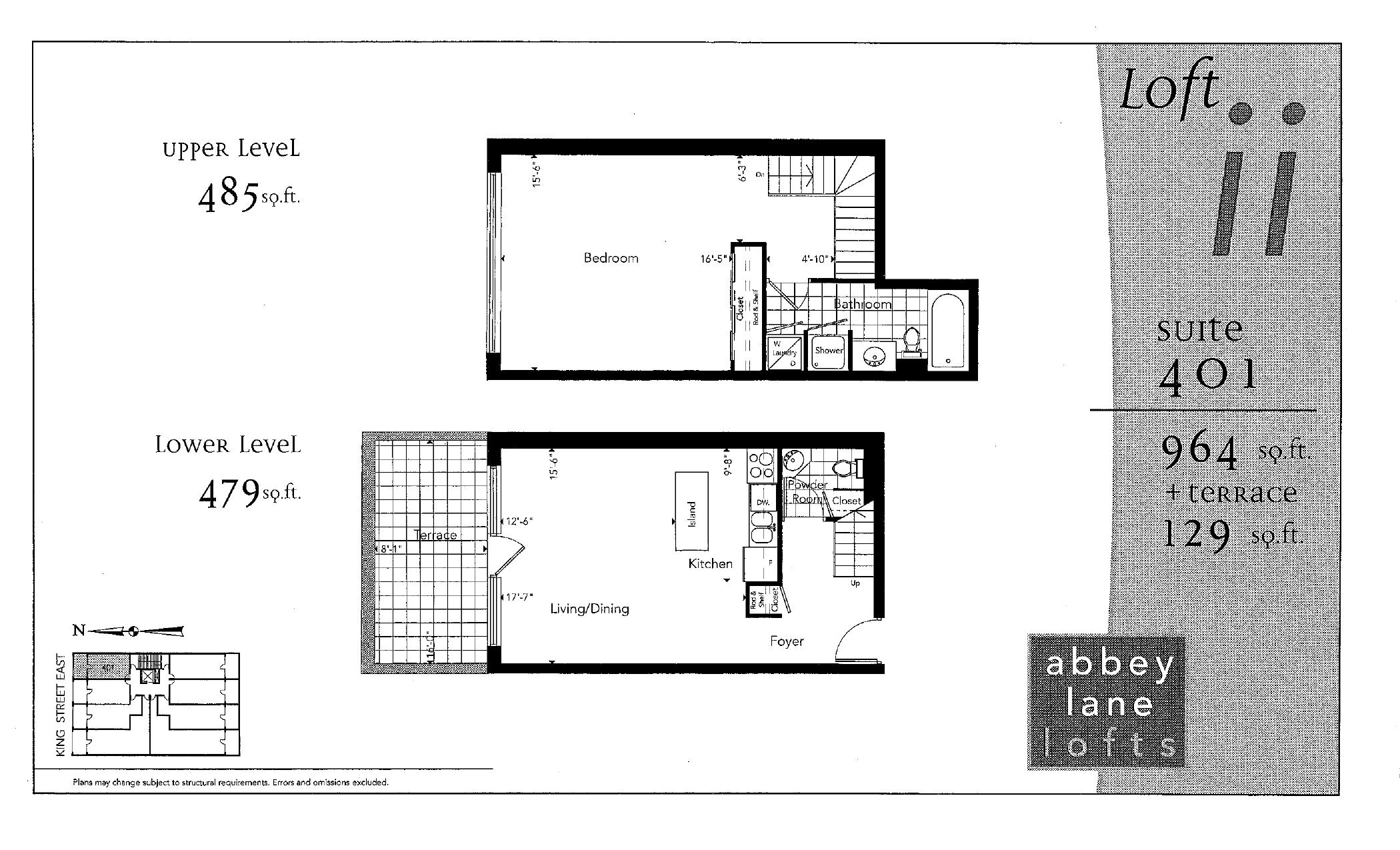 Loft II - Suite 401 floor plan