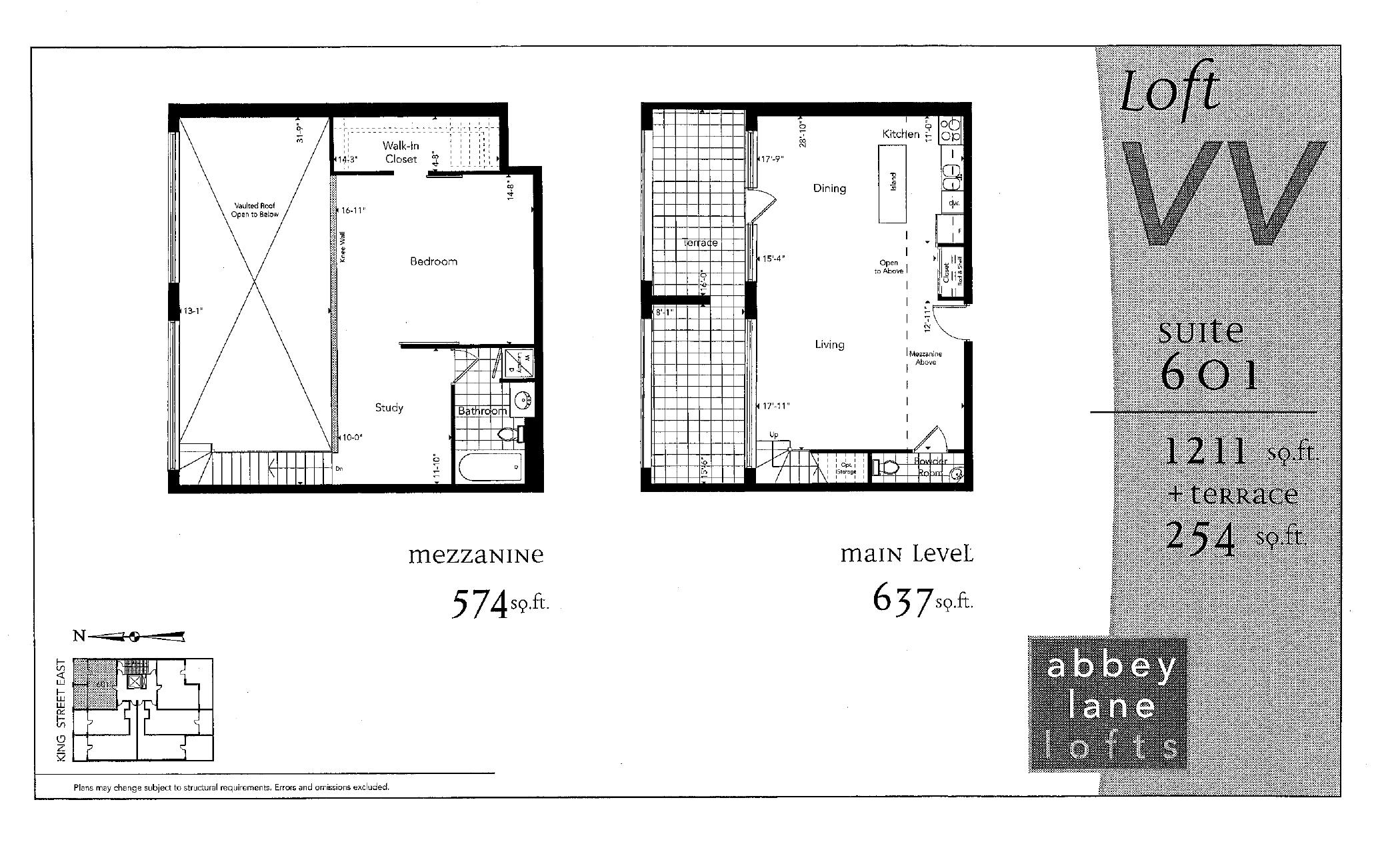 Loft VV - Suite 601 floor plan