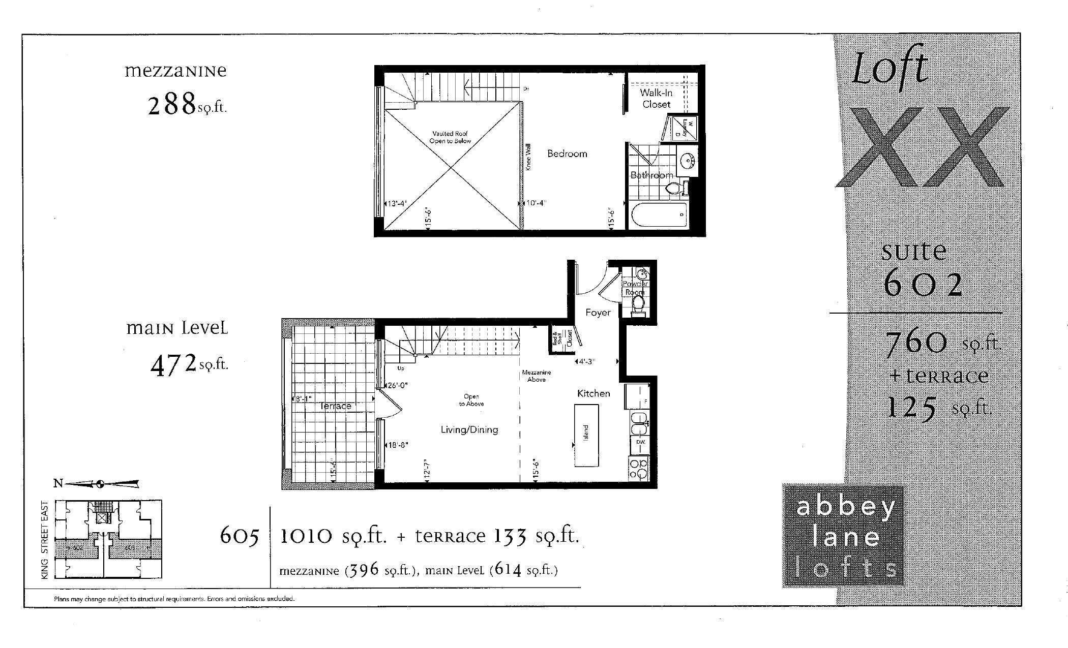 Loft XX - Suite 605 floor plan