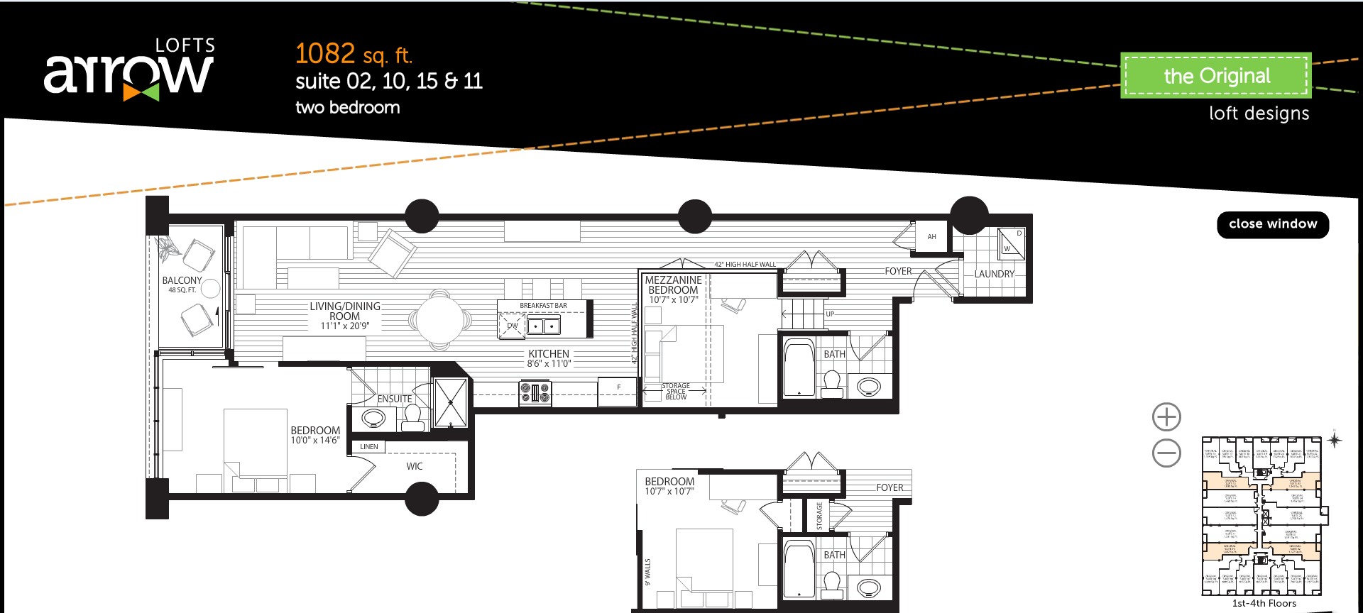 Suite 02, 10, 15 & 11 floor plan