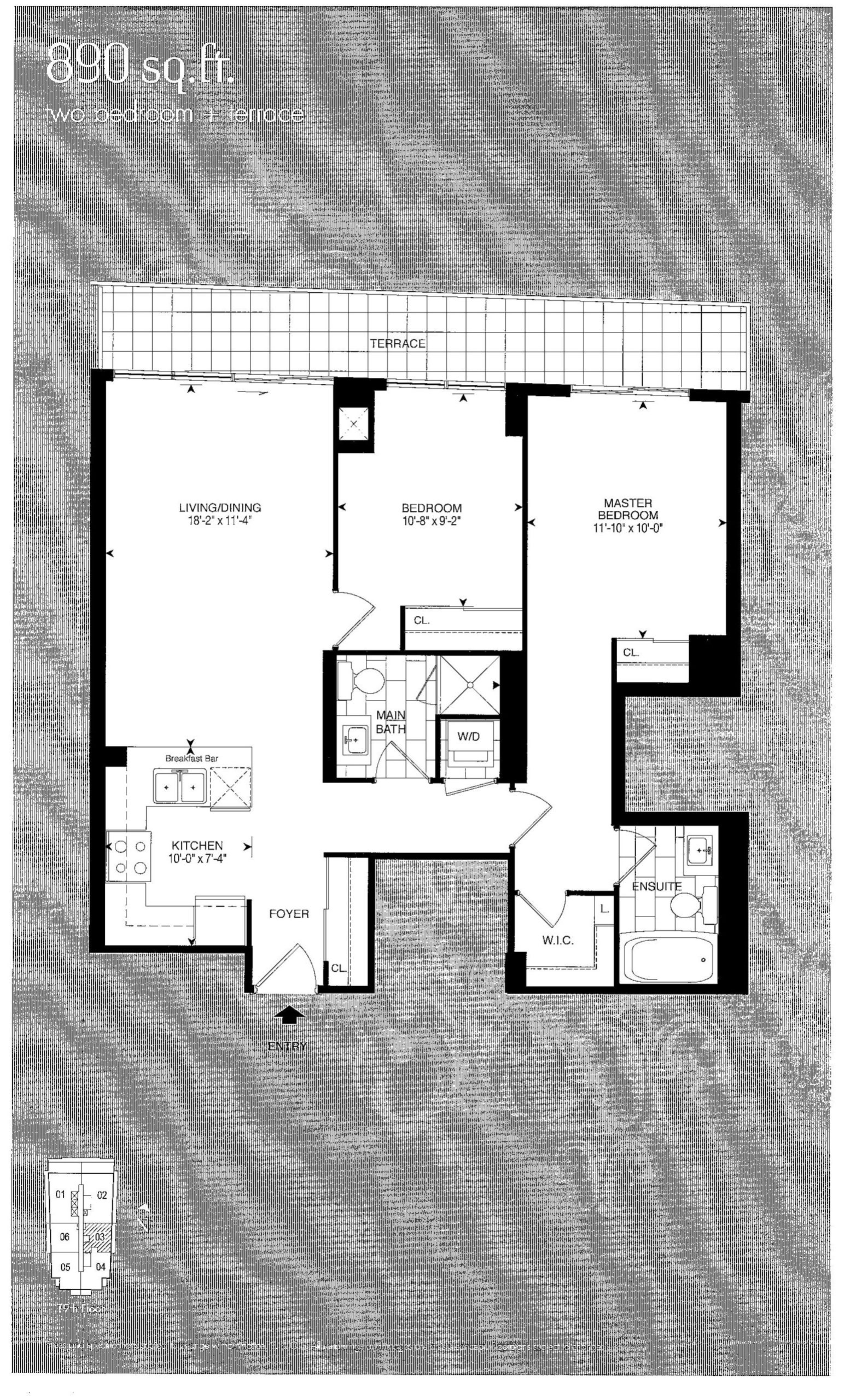 Penthouse 890 floor plan