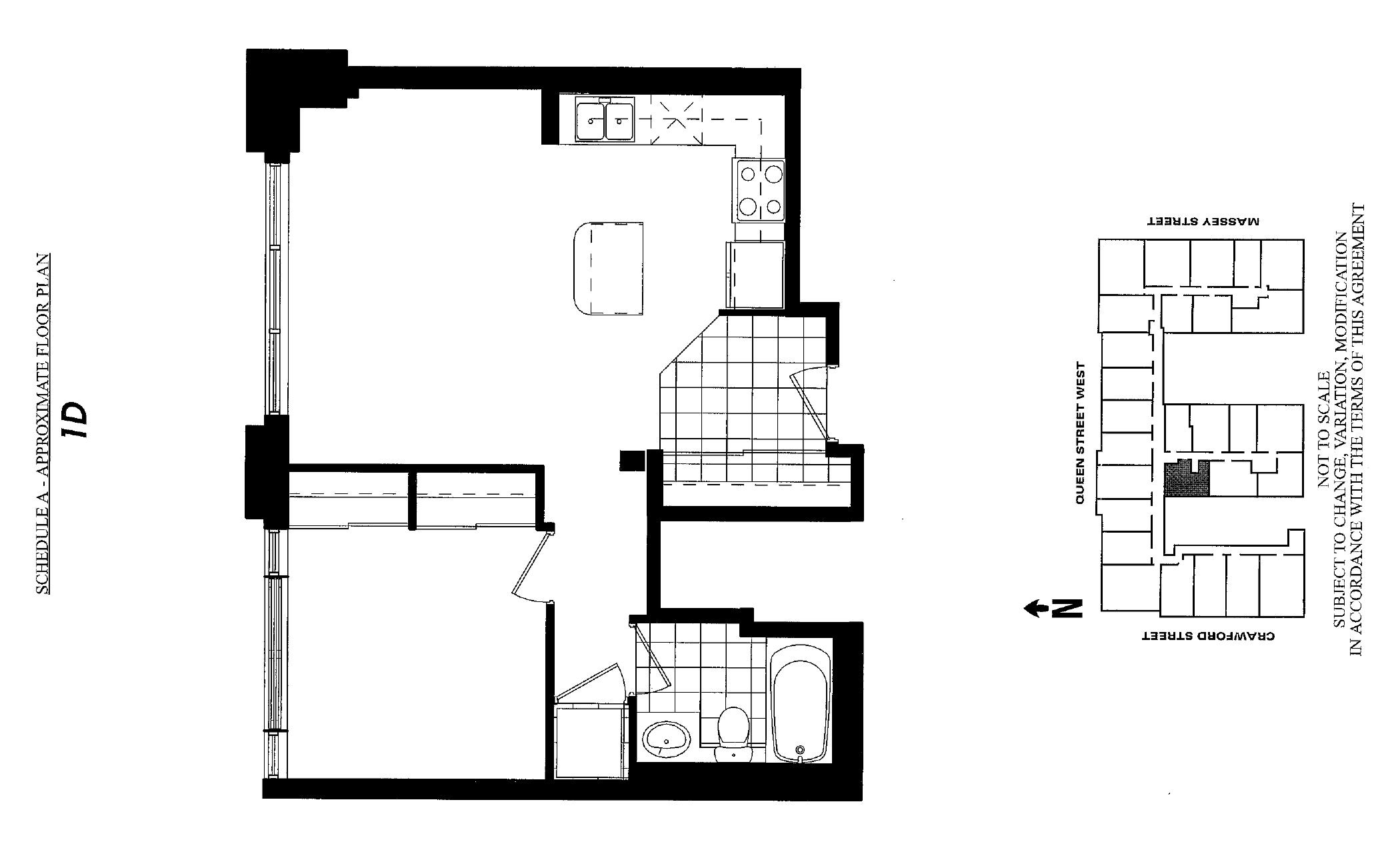 1D floor plan