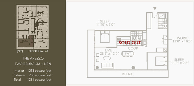 THE AREZZO floor plan