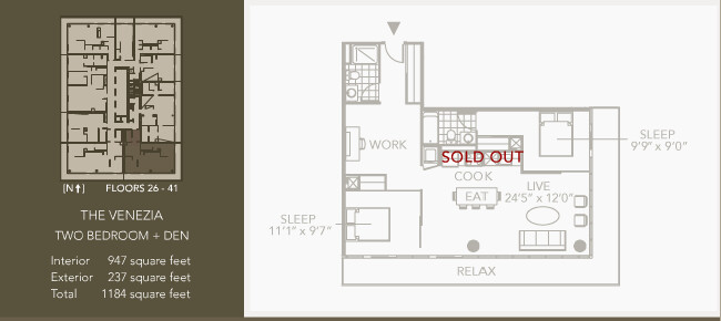 THE VENEZIA floor plan