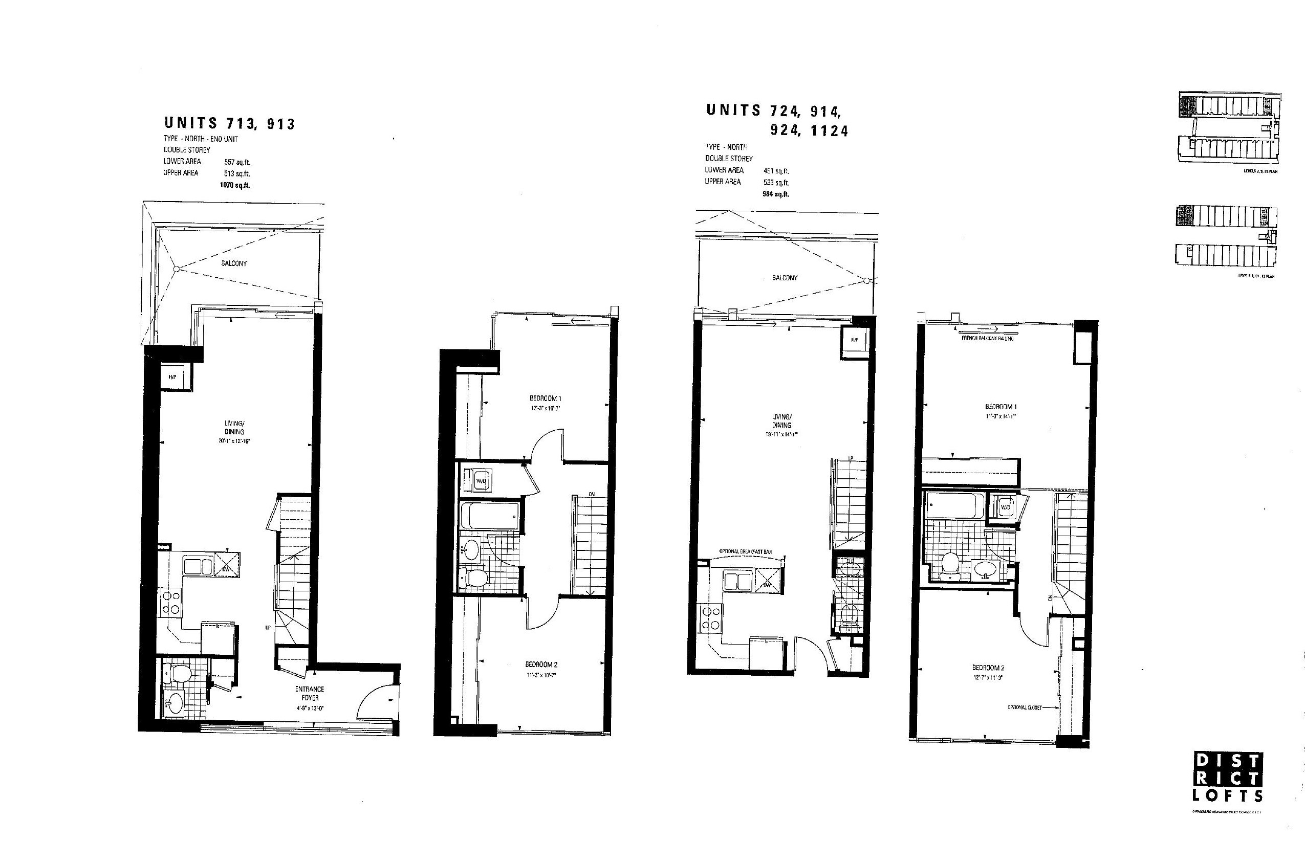 Units 713, 913 floor plan