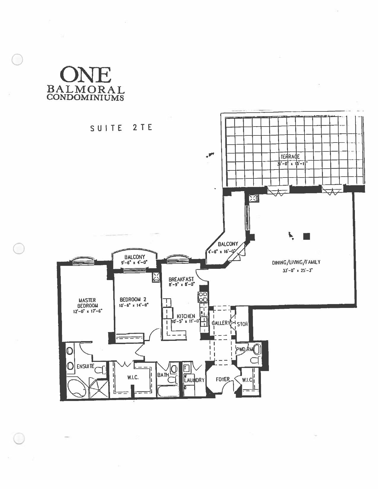Suite 2TE floor plan