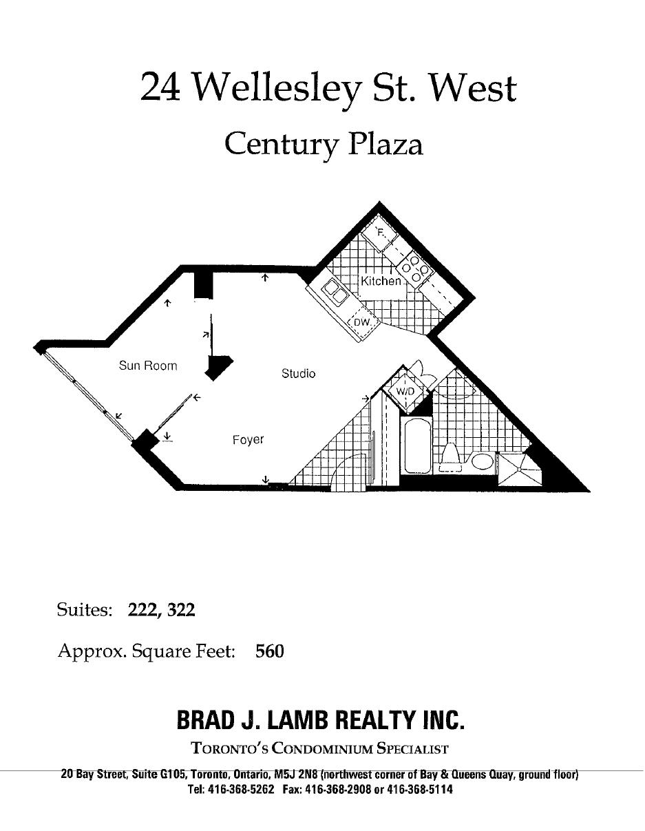 Suite 222/322 (Studio) floor plan