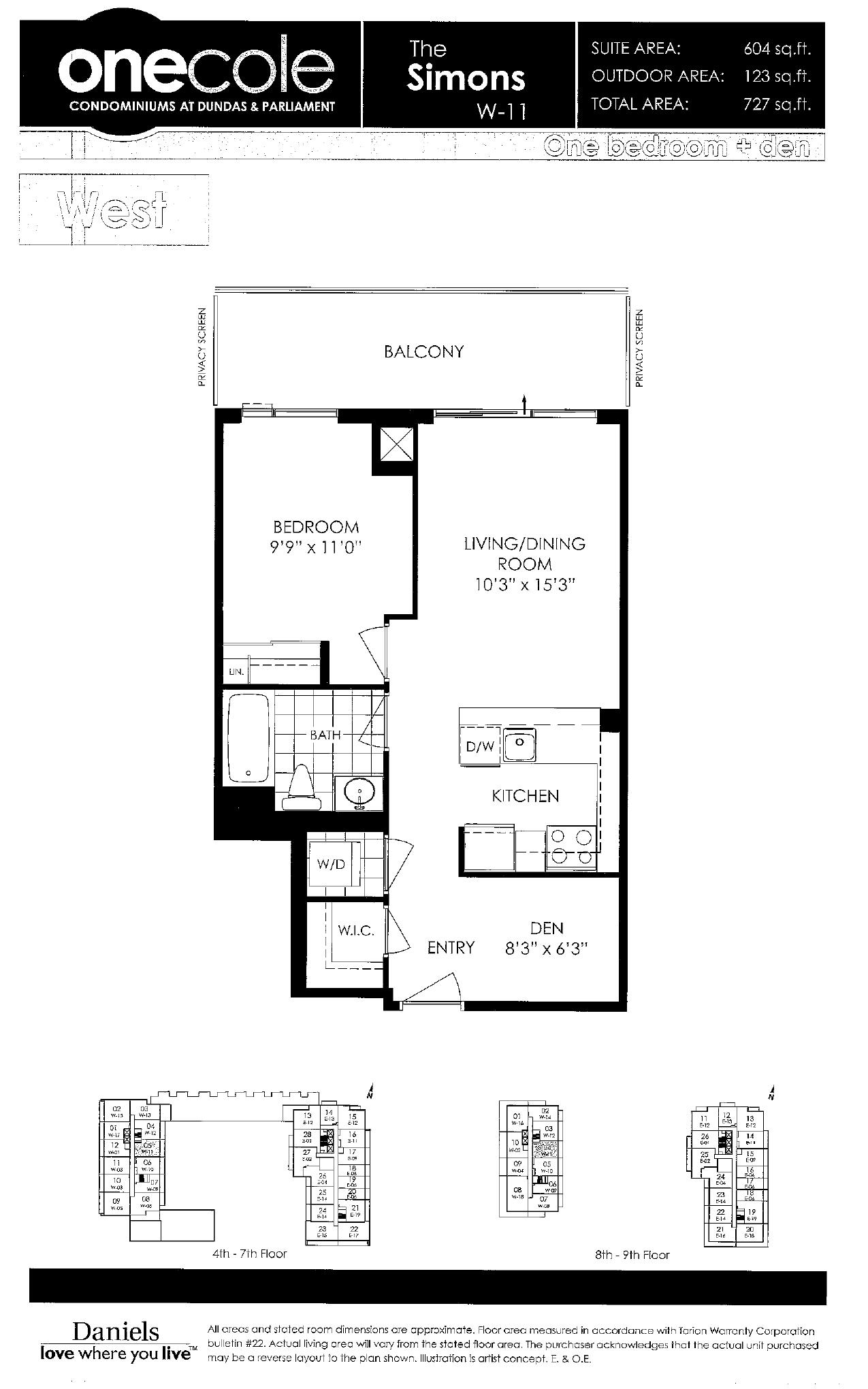 The Simons (W-11) floor plan